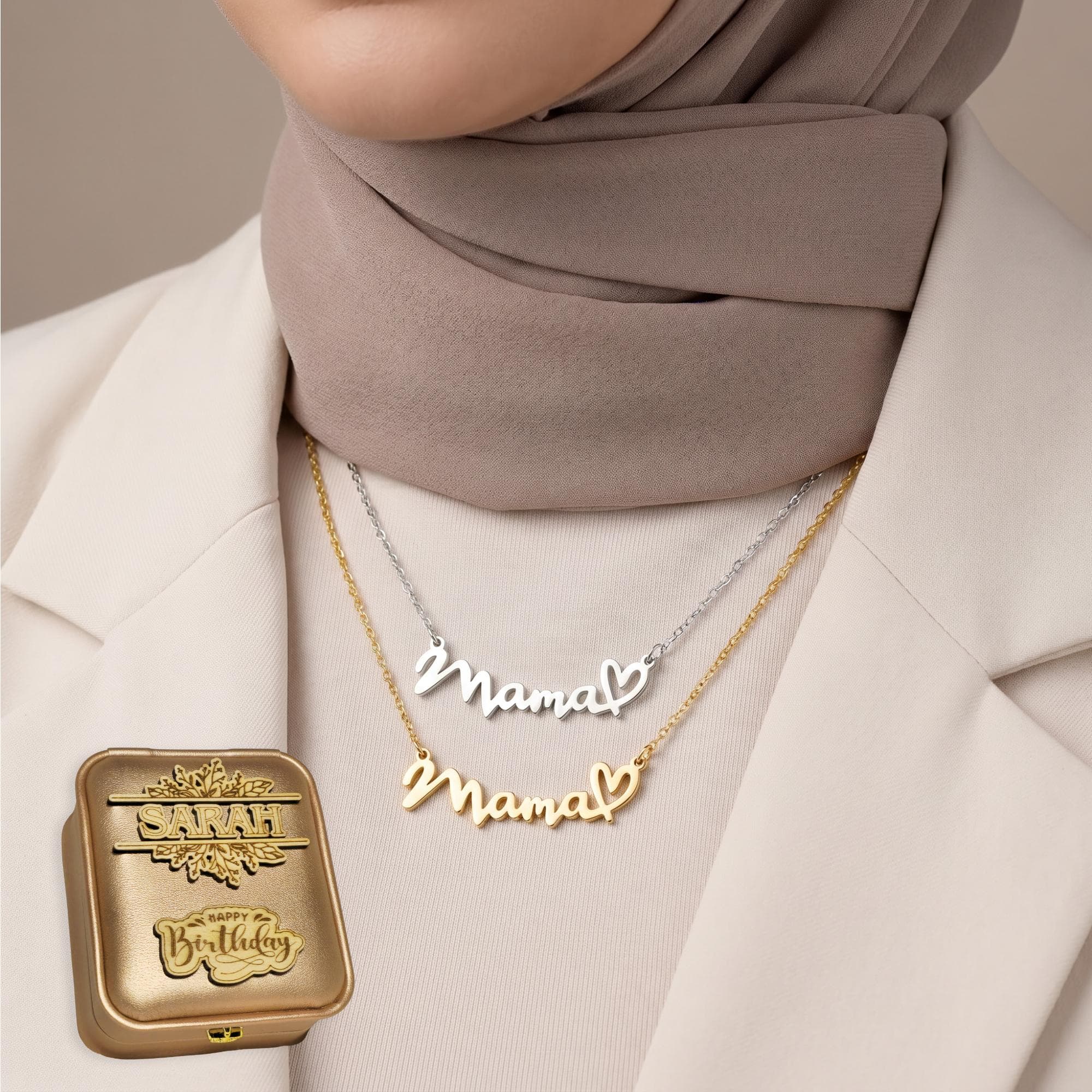 Mama Necklace, Dainty Mama Necklace Gold Silver with custom gift box, Mothers Day Necklace, New Mom Gift ,Minimalist Gold  Necklace Gift