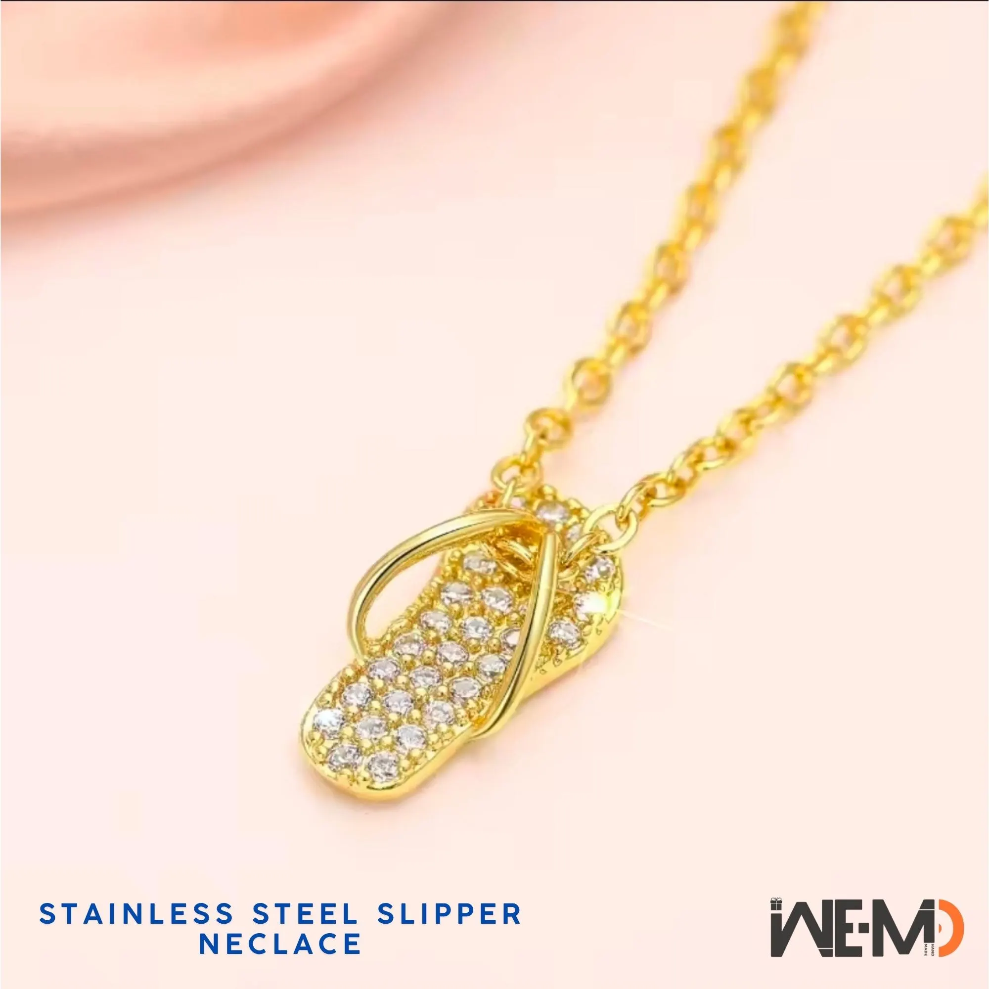 Slipper Necklace Gold Necklace Dainty Necklace Gold Plated Necklace Funny Necklace Jewelry Gift Necklace Stack Minimalist Necklace For Women - image 3