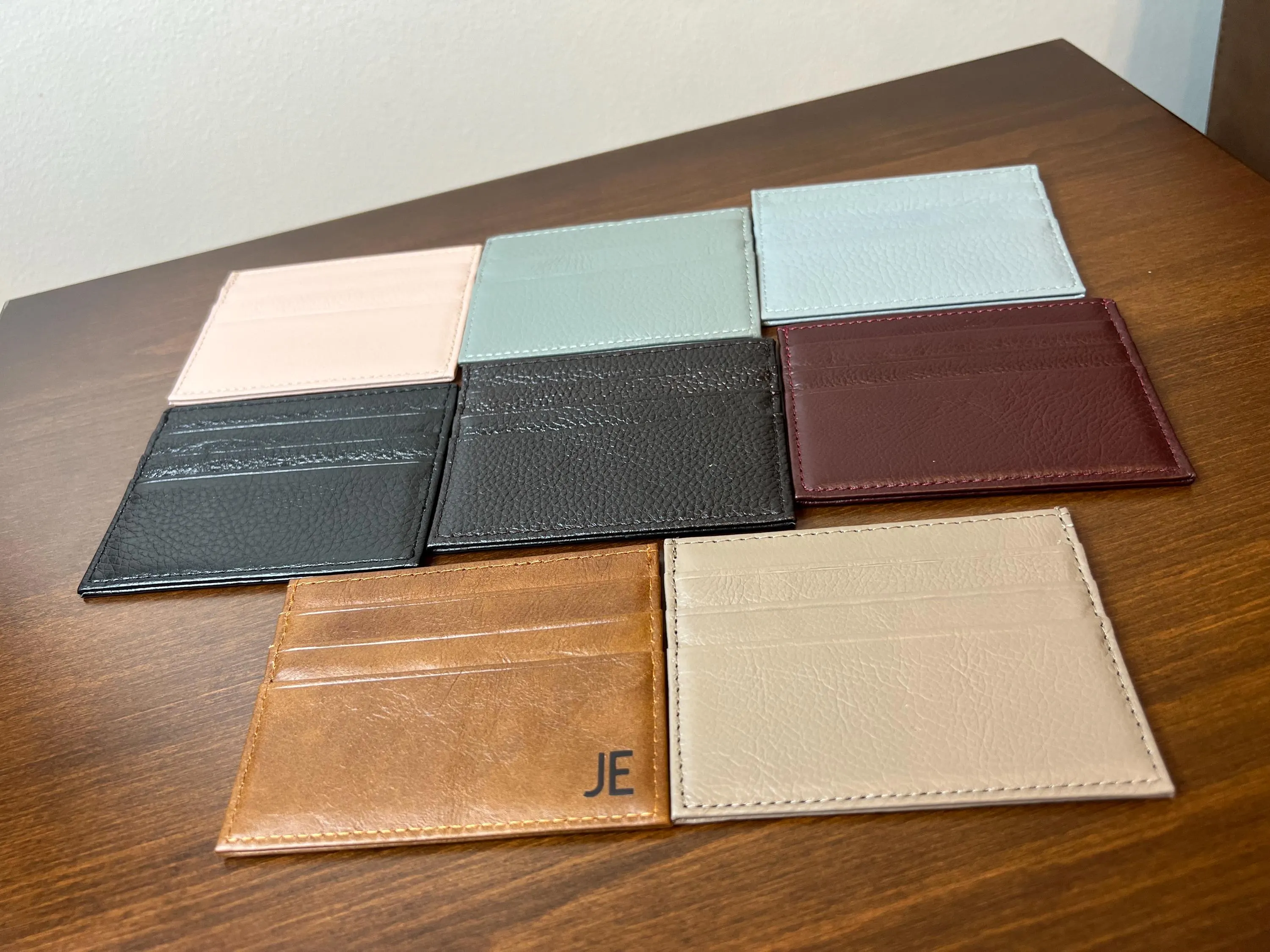 Personalized Leather Cardholder Wallet – Slim Genuine Leather, Gift for Mom - image 2