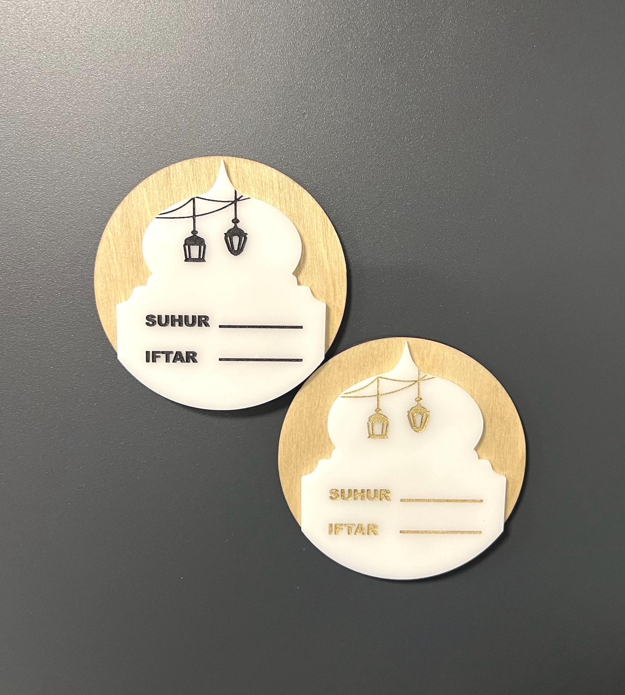 Ramadan Suhur & Iftar Time Magnets | Customizable Daily Tracker | Islamic Kitchen Decor | Ramadan Prayer Schedule Organize | Islamic Gift