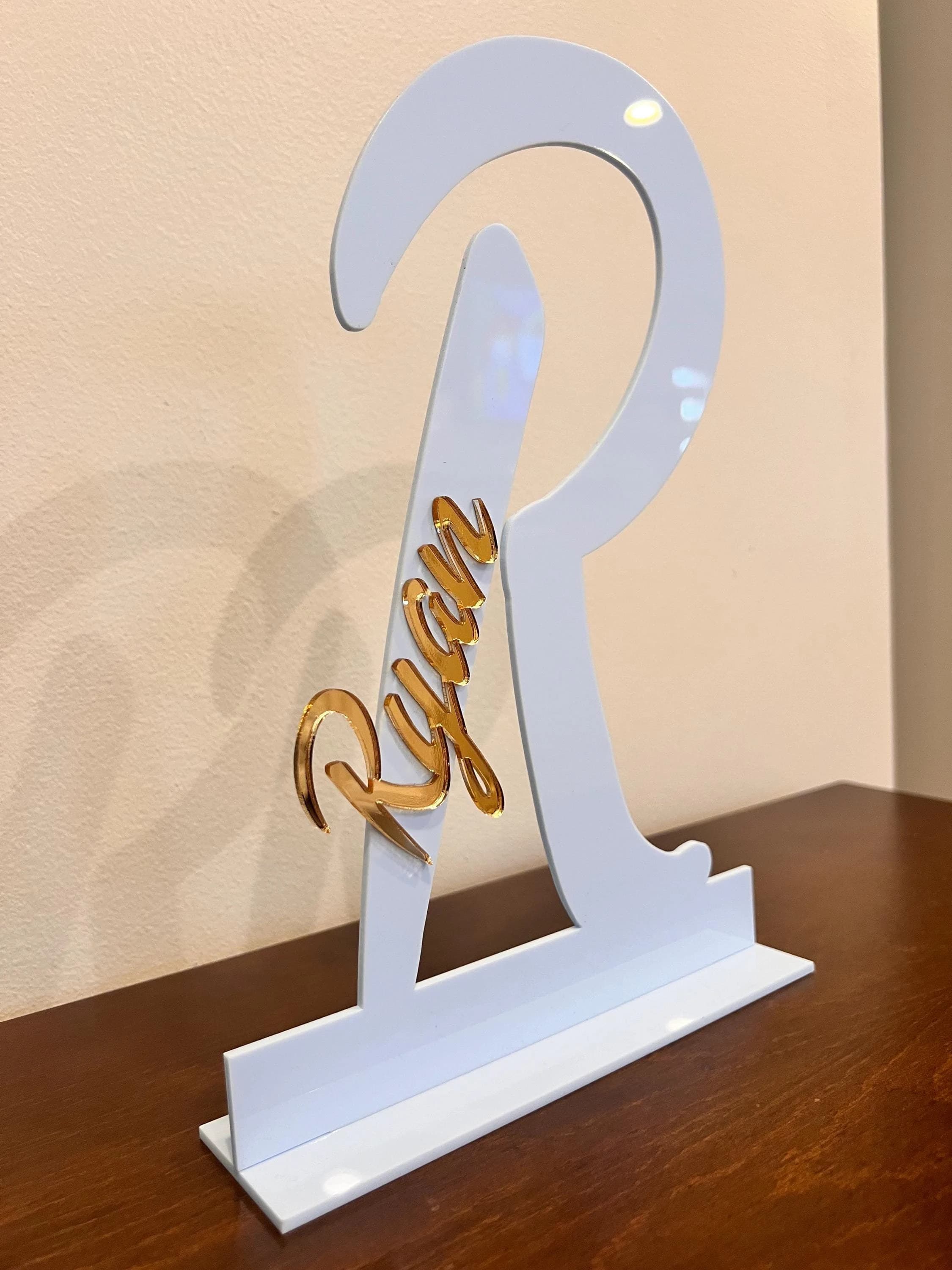 Custom Acrylic Monogram Table Sign – Elegant Personalized Wedding or Event Decor - image 2