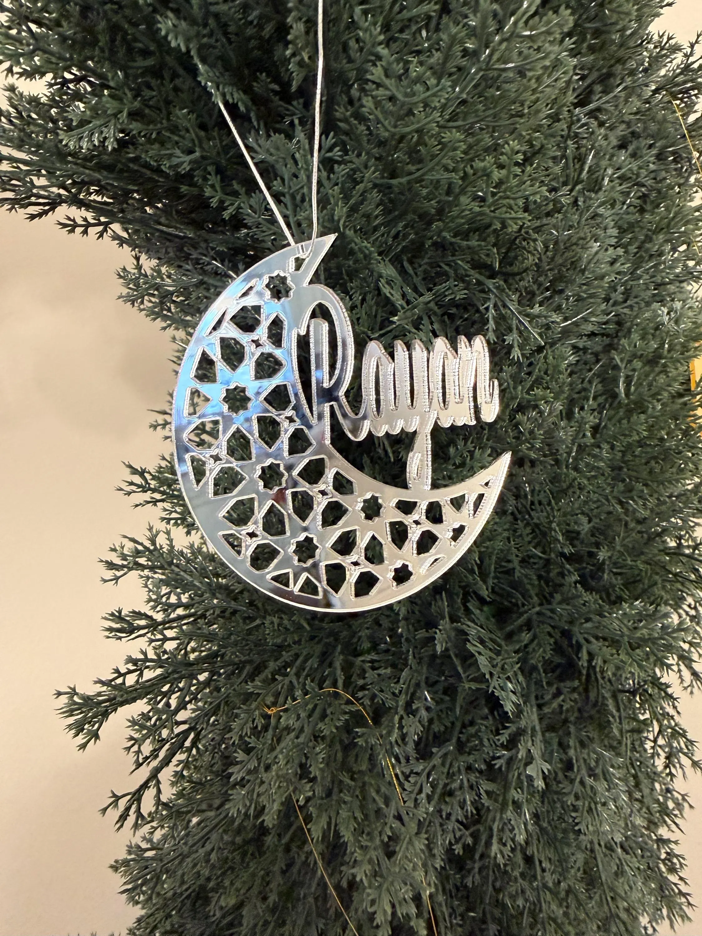 Engraved Mirror Acrylic Ramadan Ornaments | Eid Decor - image 4