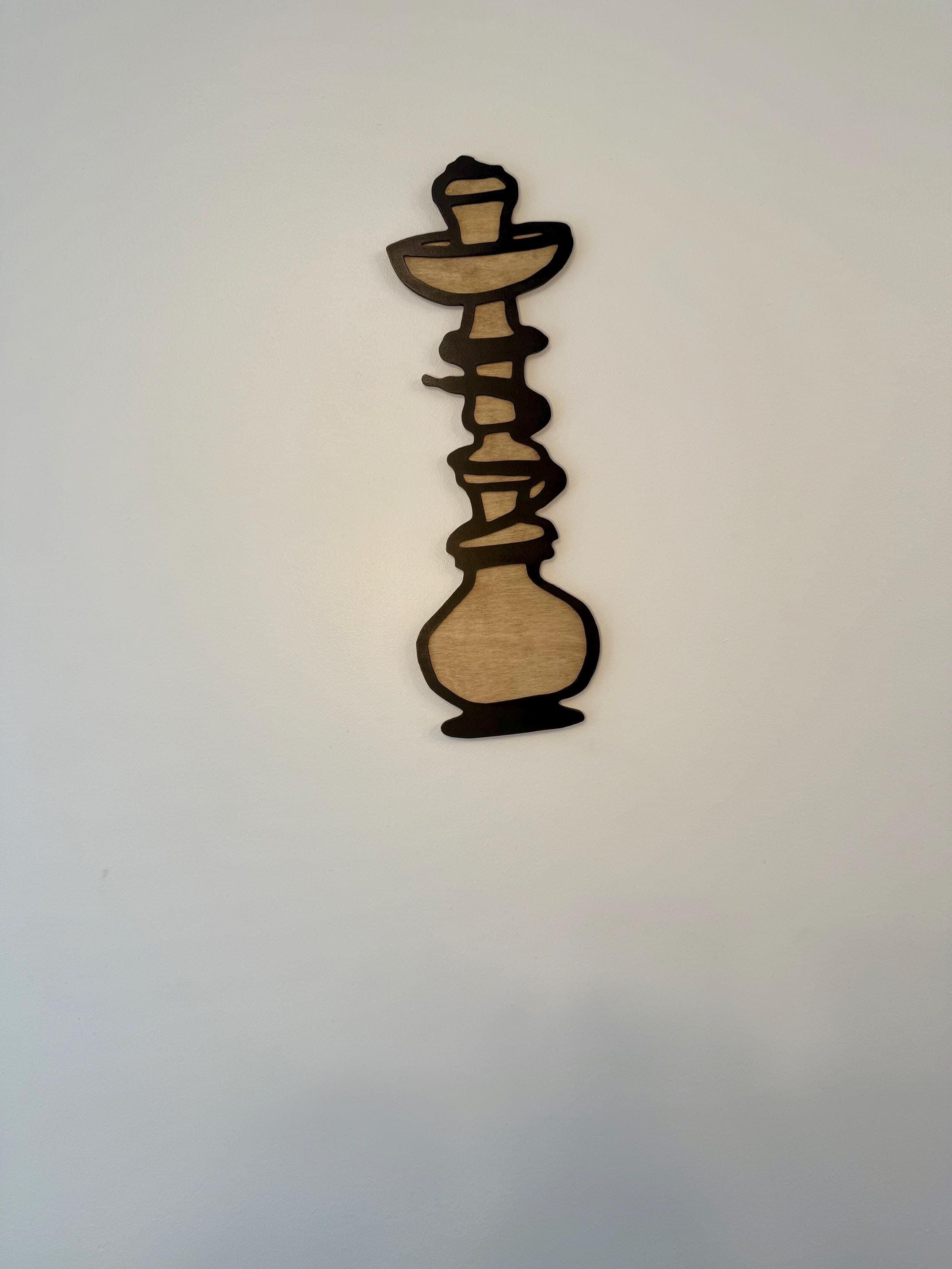 Hookah Wall Decor – Modern Hookah Lounge Art |  Wood Wall Sign | Hookah Bar Decor | Smoke Lounge Aesthetic - image 3