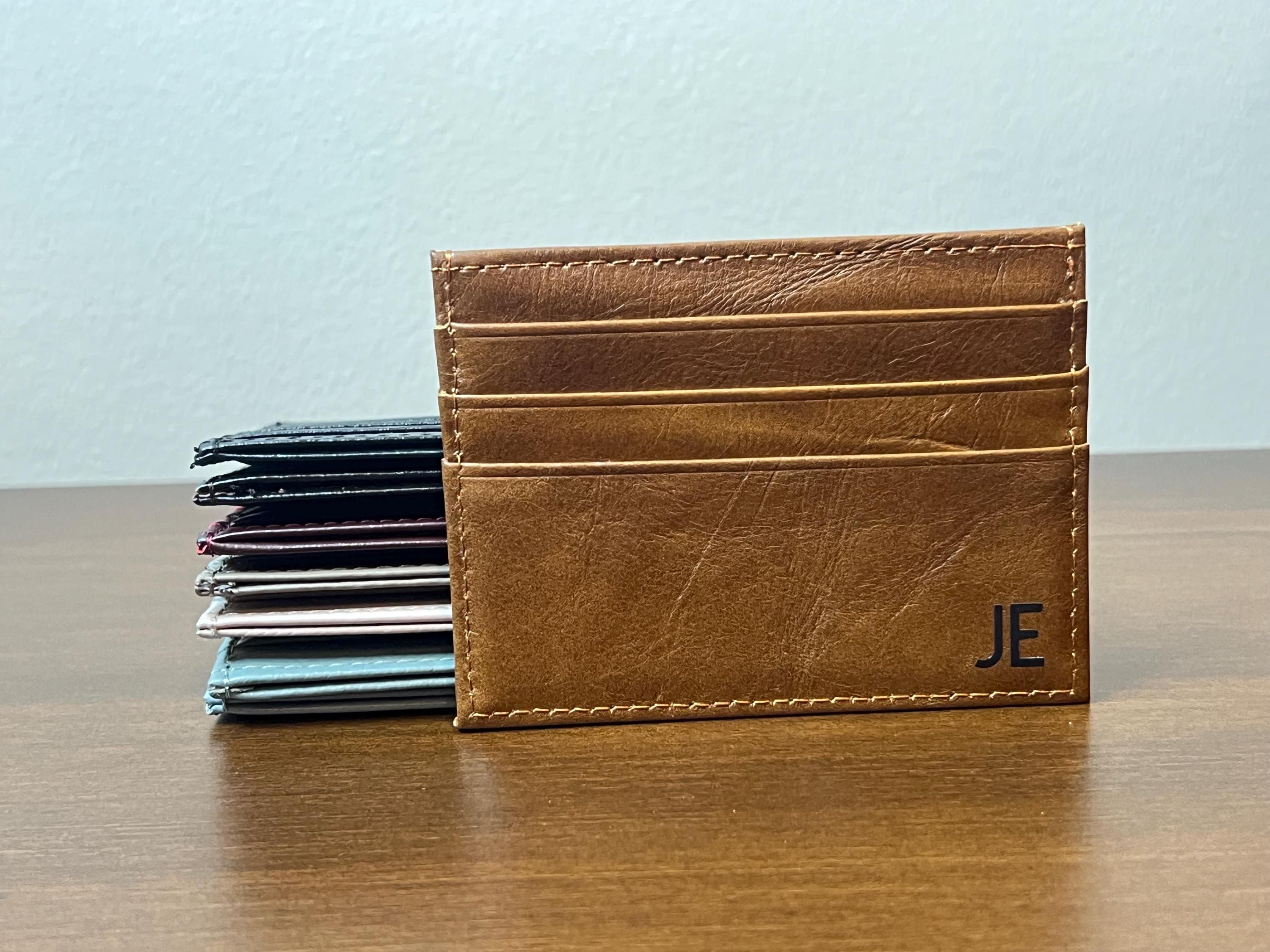 Personalized Leather Cardholder Wallet – Slim Genuine Leather, Gift for Mom - image 4