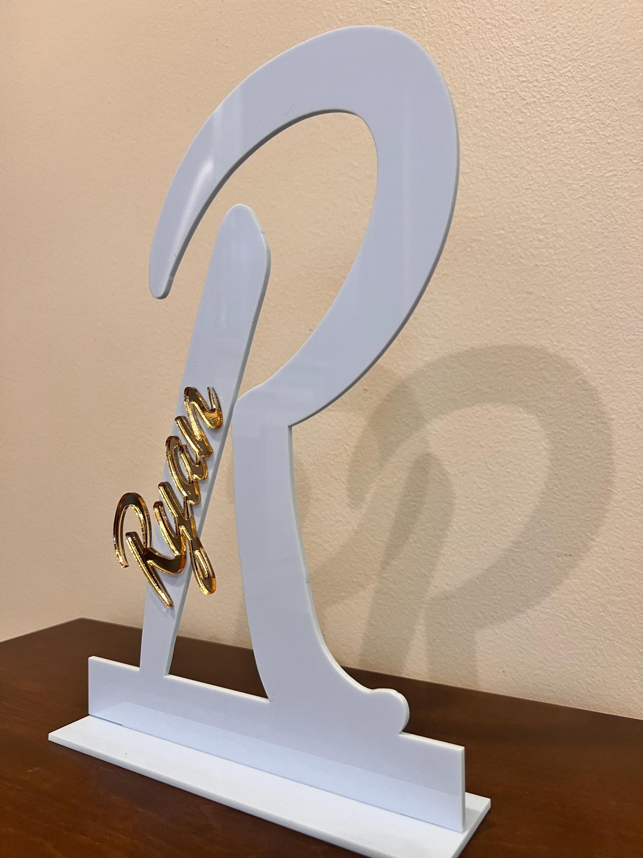 Custom Acrylic Monogram Table Sign – Elegant Personalized Wedding or Event Decor - image 4