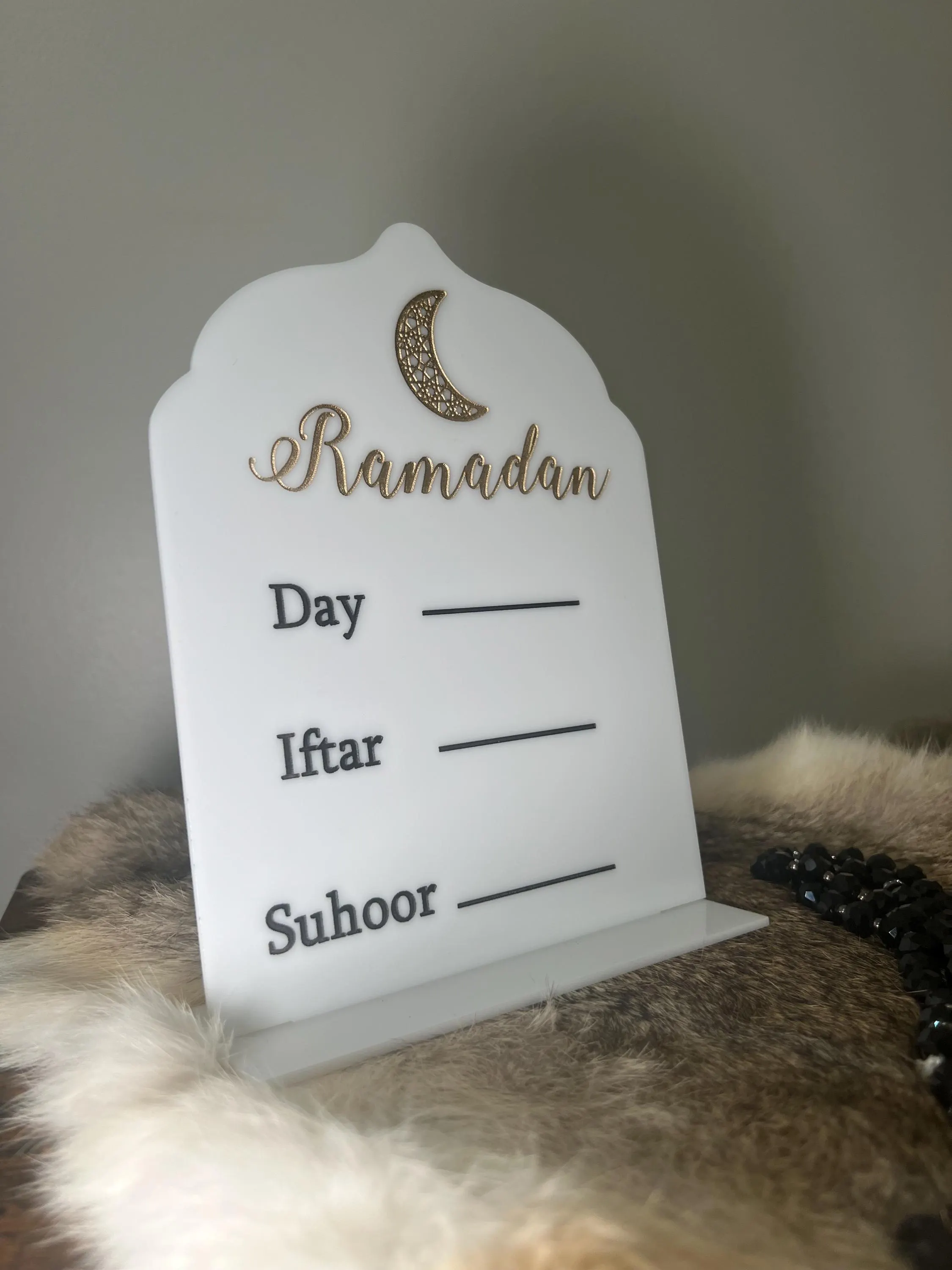 Ramadan Decor Acrylic Sign, Suhoor and Iftar Time, Islamic Gift - image 4