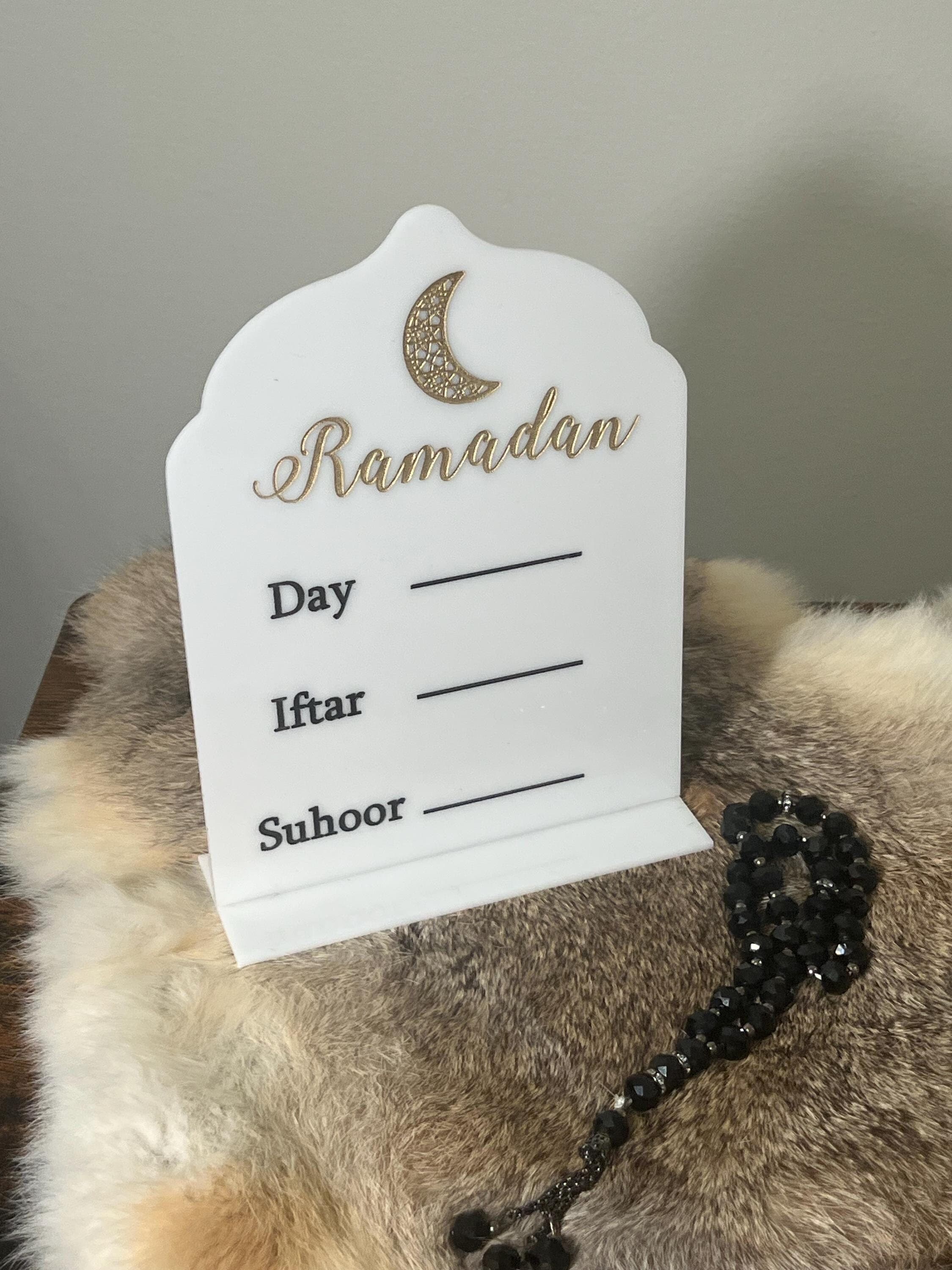 Ramadan Decor Acrylic Sign, Suhoor and Iftar Time, Islamic Gift - image 2