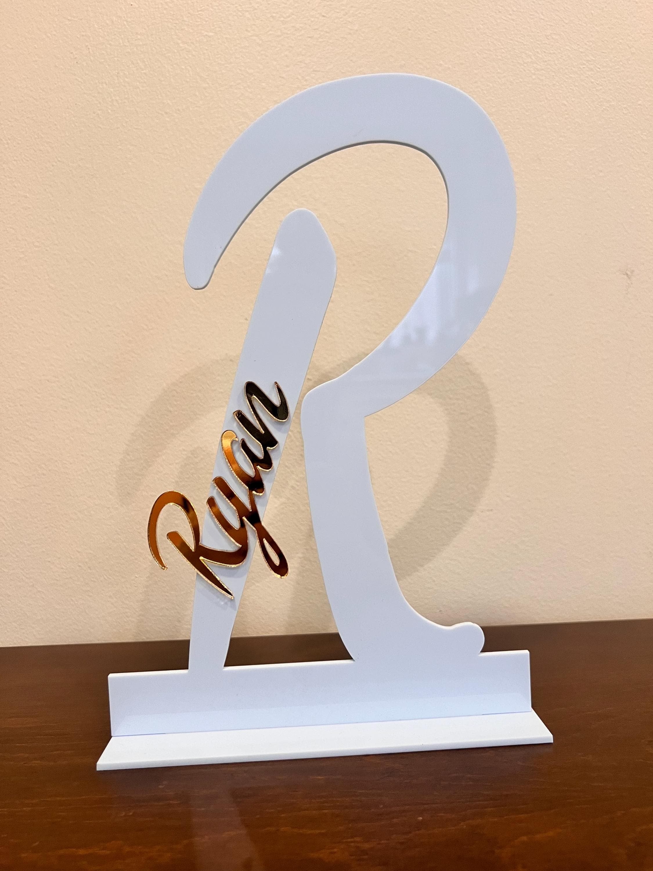 Custom Acrylic Monogram Table Sign – Elegant Personalized Wedding or Event Decor - image 3