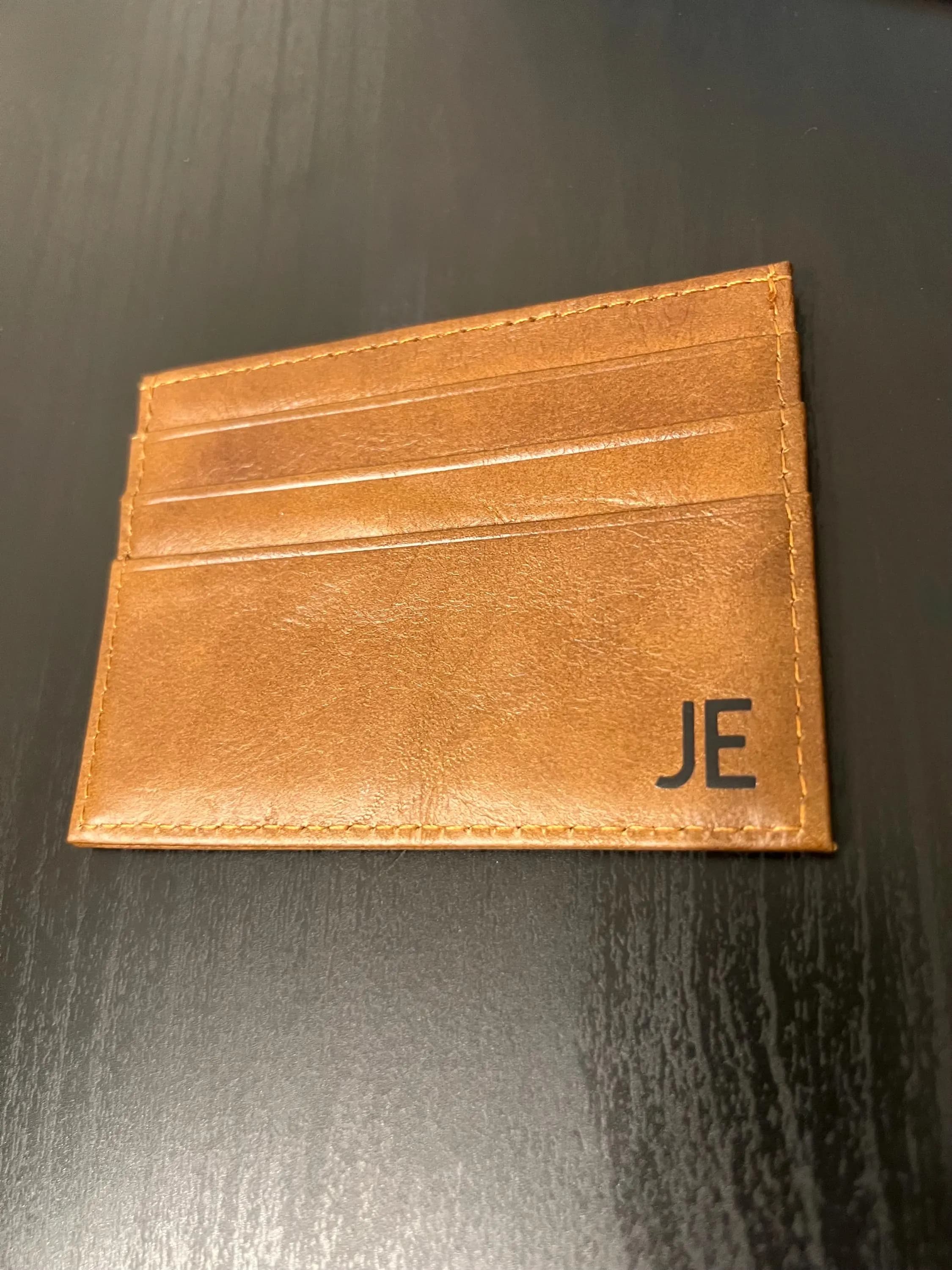 Personalized Leather Cardholder Wallet – Slim Genuine Leather, Gift for Mom - image 3