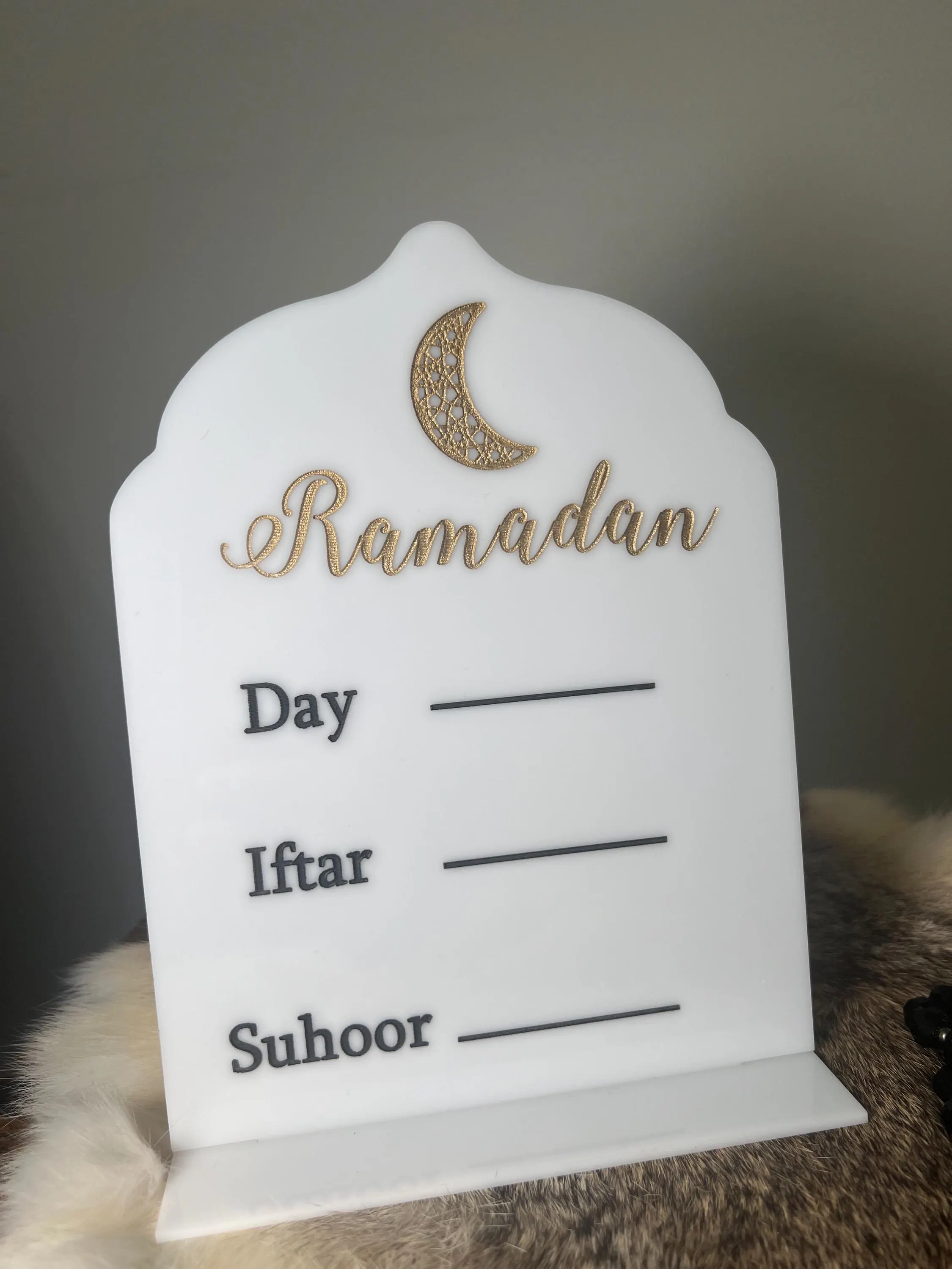 Ramadan Decor Acrylic Sign, Suhoor and Iftar Time, Islamic Gift - image 3