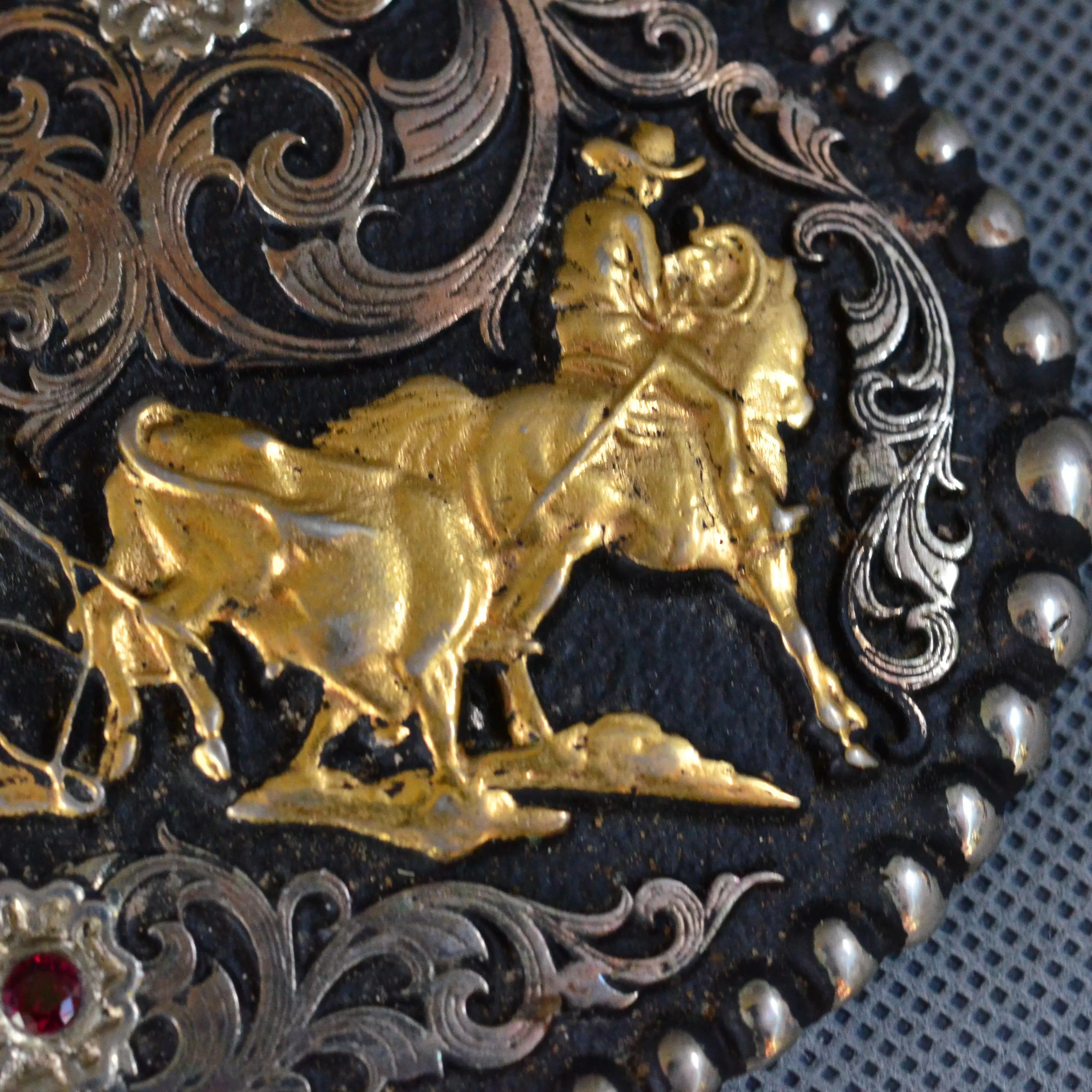 Vintage Montana Silversmiths Team Ropers Traditional Attitude Buckle - Cowboy - Country Western Belt Buckle - Rodeo - image 3