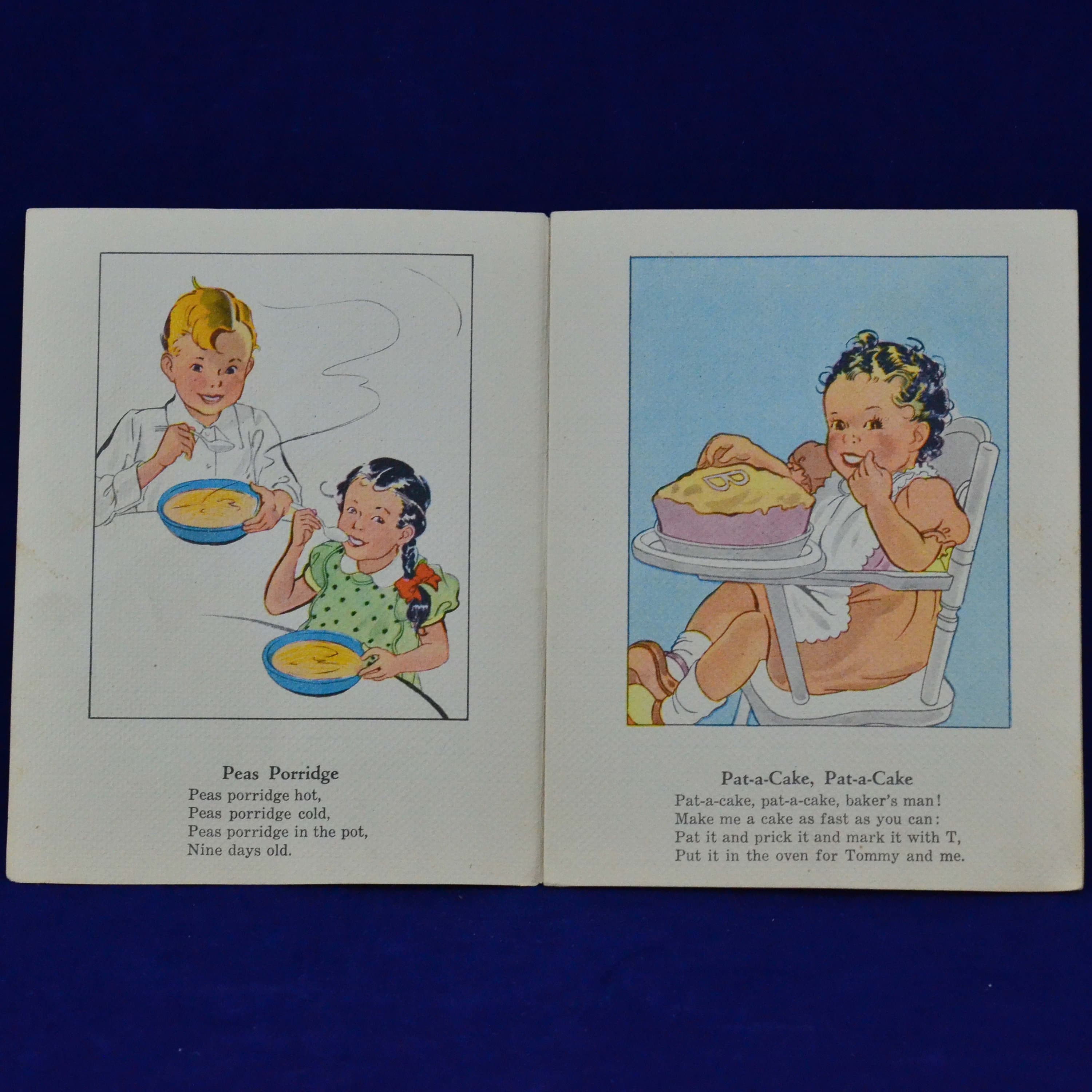 My Book of Mother Goose - Vintage Children's Book c. 1940s - Linen Finish - Printed In USA - Vintage Illustrations - Nursery Rhyme - Toddler - image 5