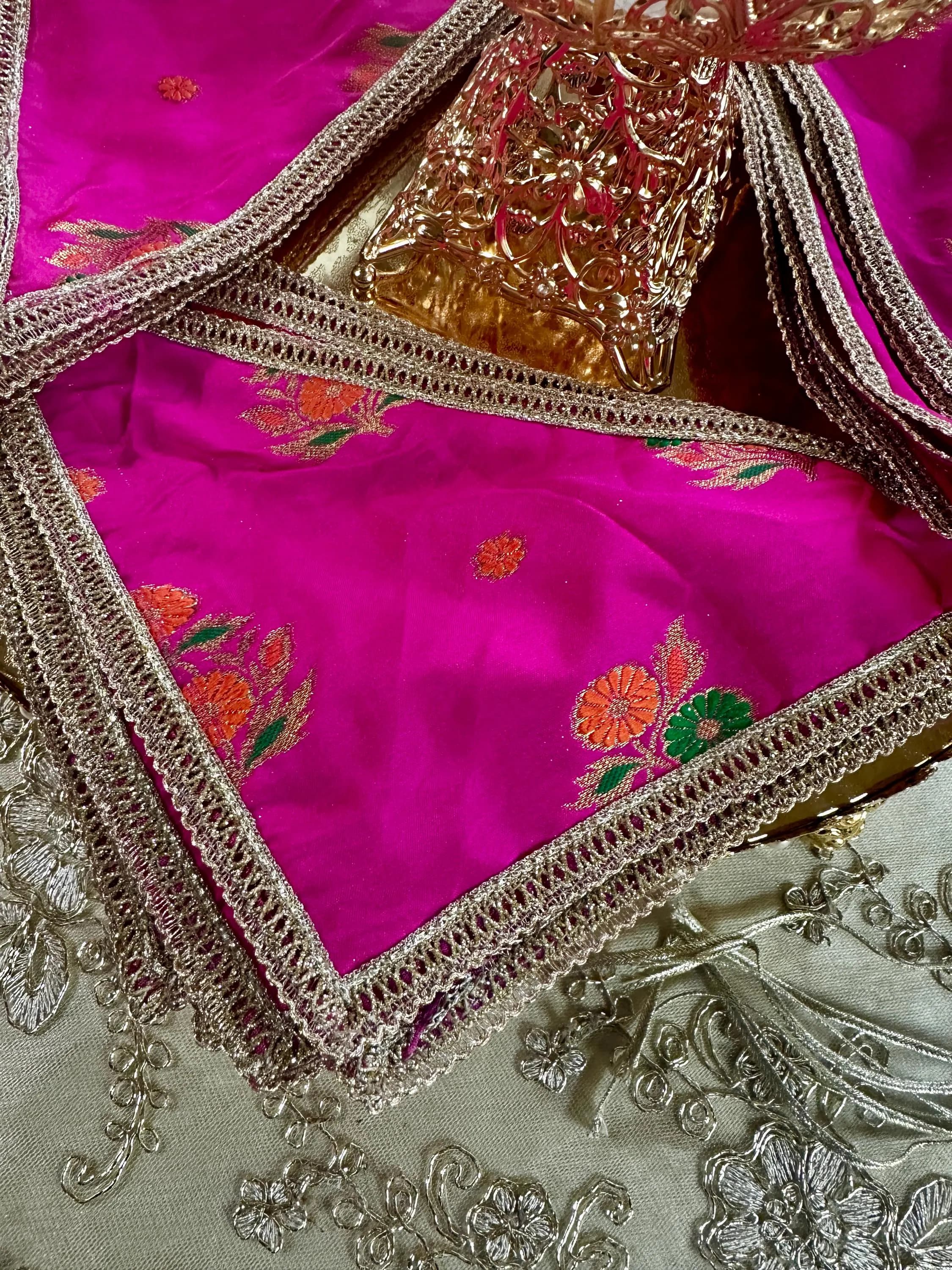 Elegant Hot Pink Henna Wrap – Beautiful and Decorative Wrapping for Henna and Gifts at Special Celebrations - image 3