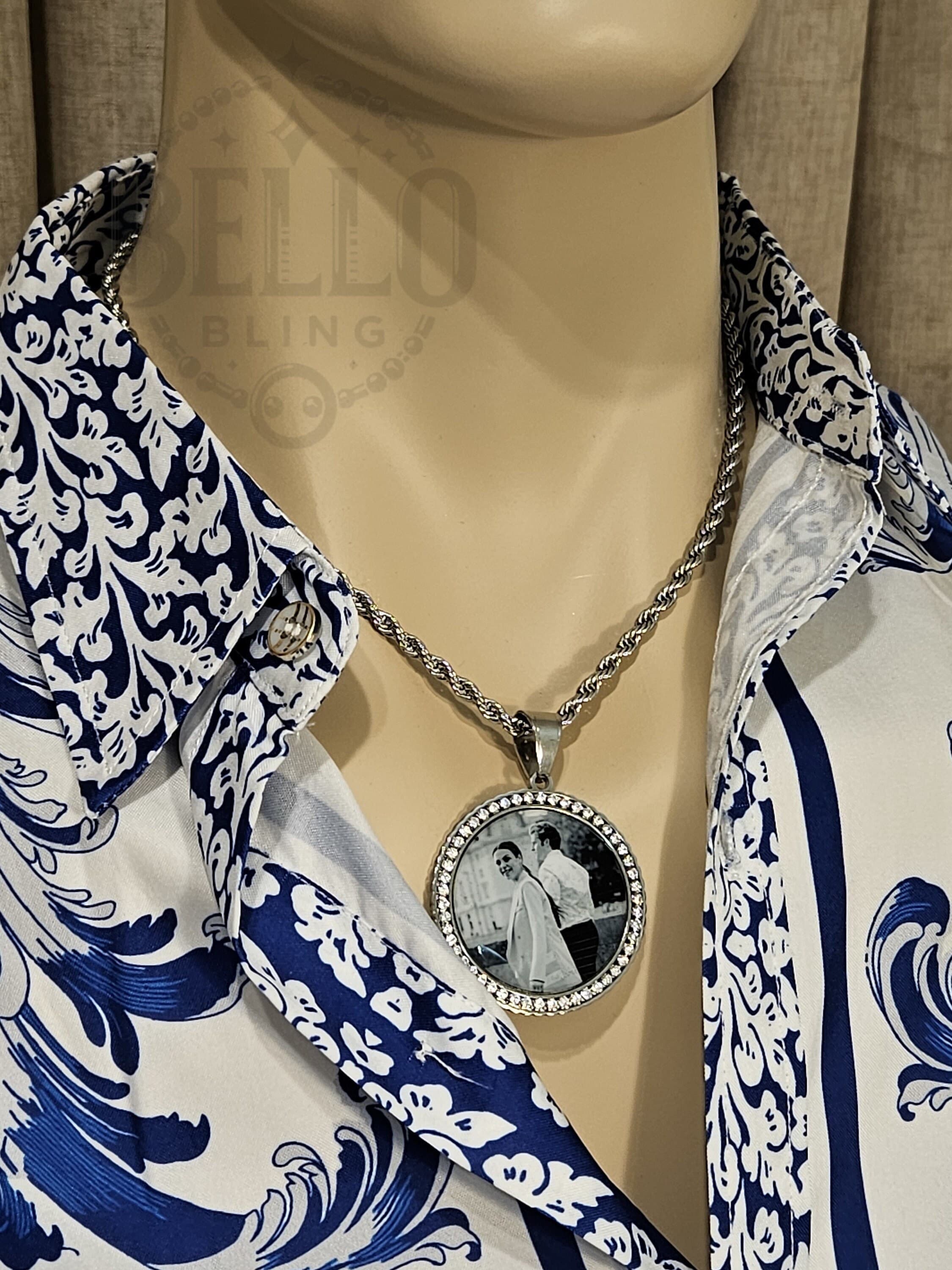 Custom Photo Pendant Necklace: Stainless Steel Memory Keepsake