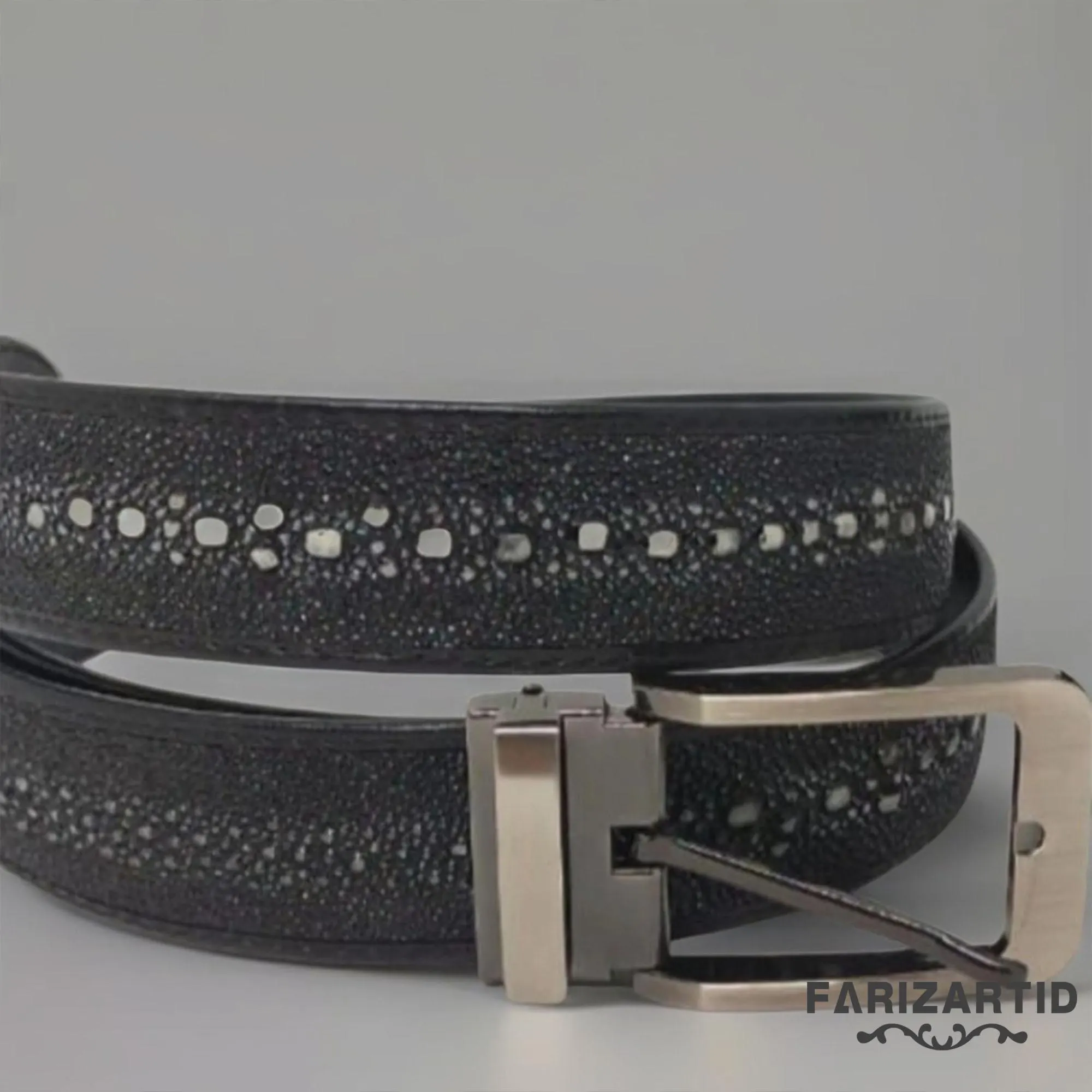 Handcrafted Stingray Belt with Unique Thorn-Hole Design, Stingray Belt, Exotic Leather, Fish Skin Belt, Handmade Belt