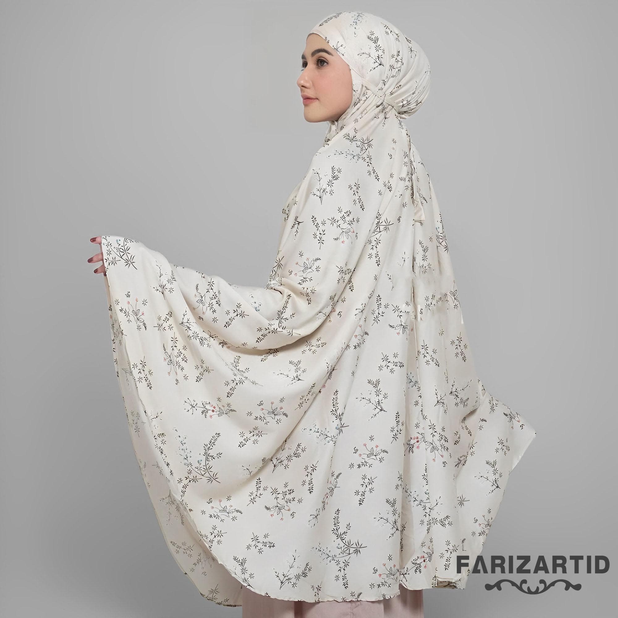 Azura Flowly Cotton Mukena – Deluxe 2in1 Prayer Set for Travel Home, Muslim Prayer Attire, Prayer Outfit, Muslim Prayer