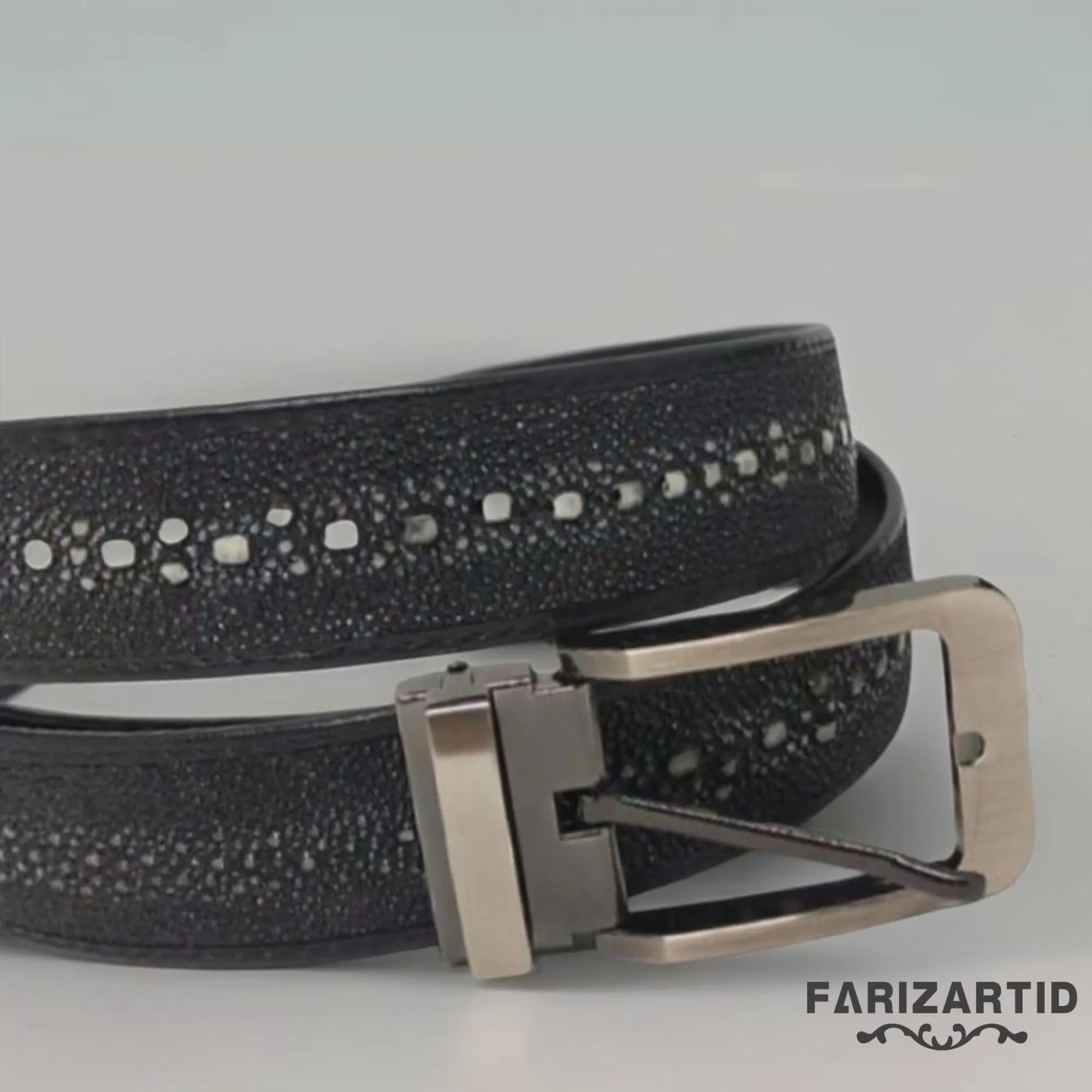 Handcrafted Stingray Belt with Unique Thorn-Hole Design, Stingray Belt, Exotic Leather, Fish Skin Belt, Handmade Belt