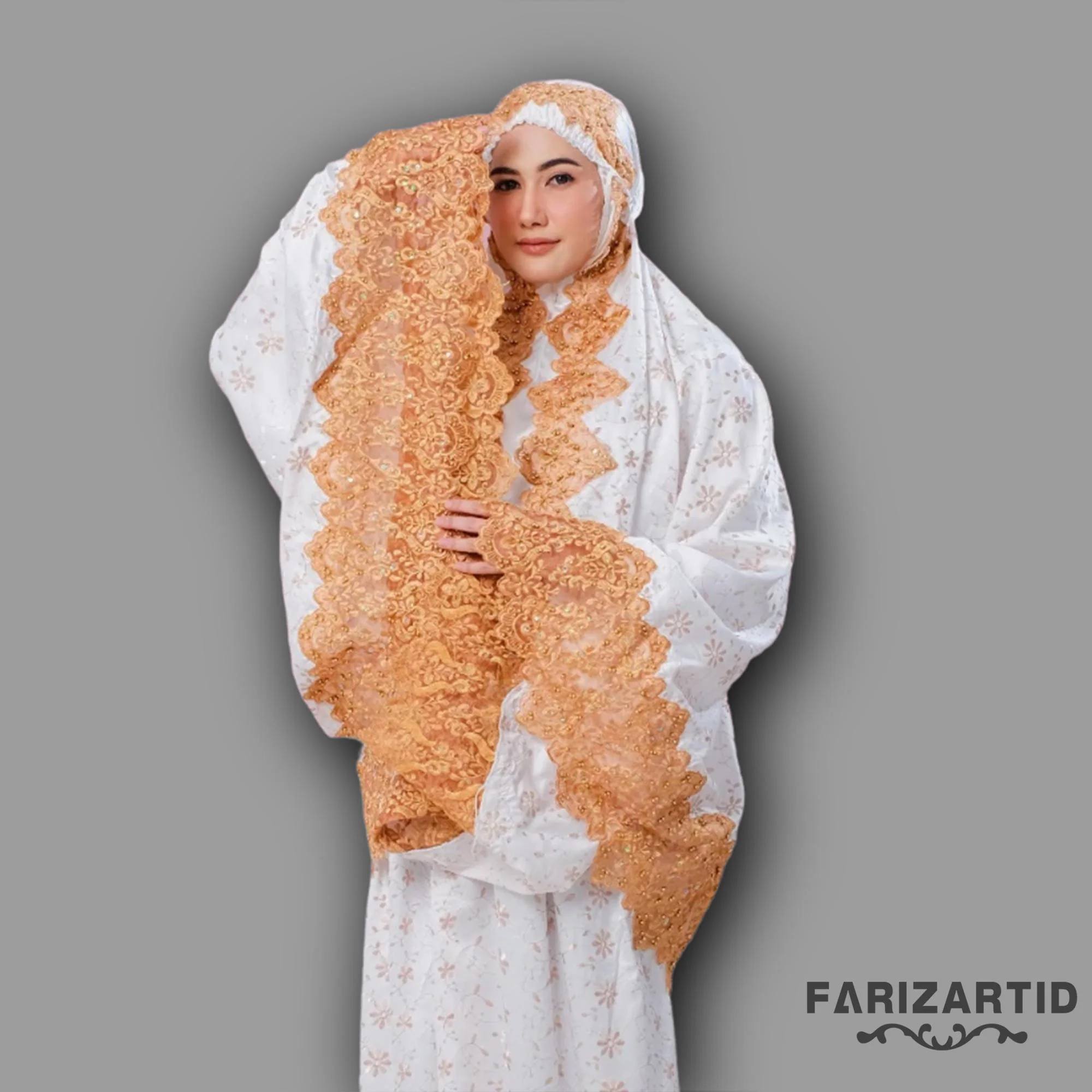 Naqiyah Ameera Mukena - Swarovski Sequins on Graceful Prada Silk, Muslim prayer outfit, Prayer dress women, Prayer Dress muslim, Prayer Set