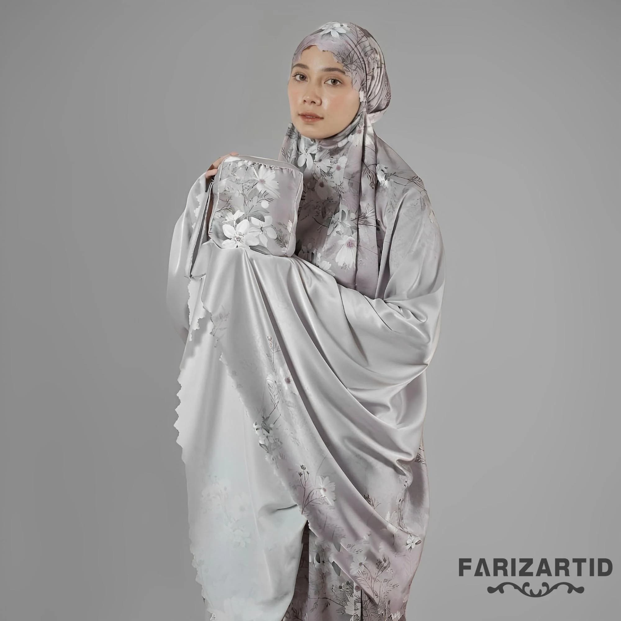 Floral Silk Mukena Set – Vanelsilk 2in1 Prayer Outfit for Women, Muslim Prayer Attire, Prayer Outfit, Muslim Prayer