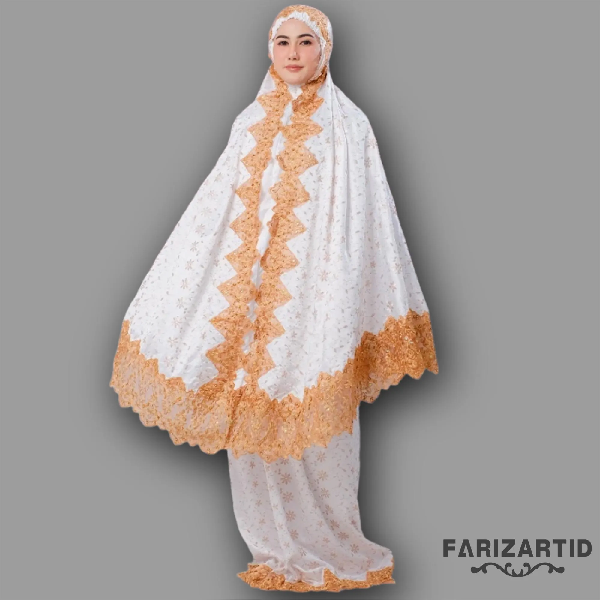 Naqiyah Ameera Mukena - Swarovski Sequins on Graceful Prada Silk, Muslim prayer outfit, Prayer dress women, Prayer Dress muslim, Prayer Set