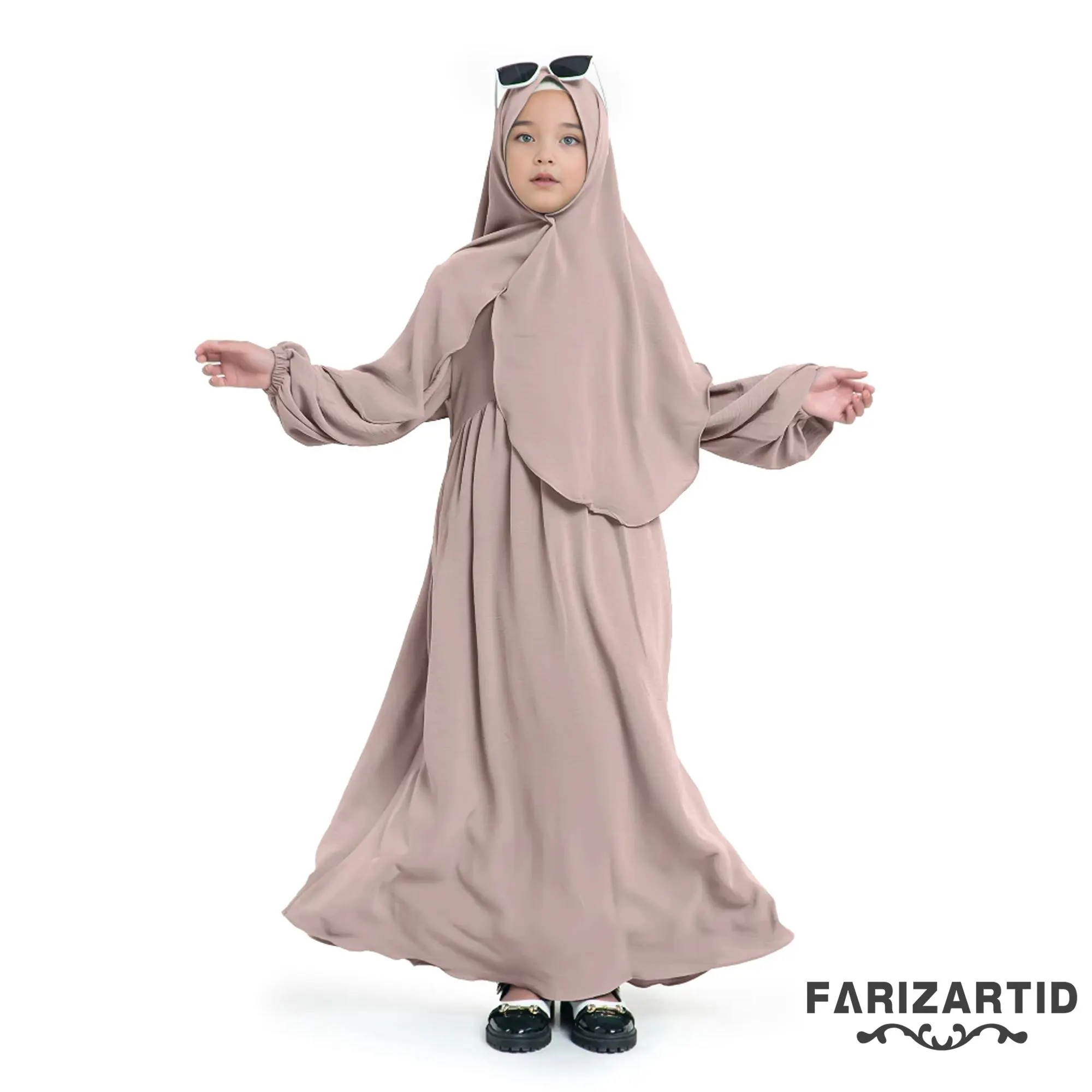 Rummi Kids Gamis Syar'i Children Elegant Design & Soft to Wear,Muslim Dress, Kids Abaya, Girls Abaya, Islamic Kids Wear, Girls Islamic Wear
