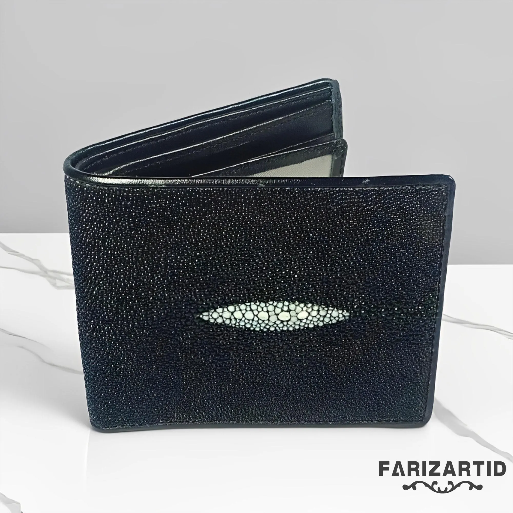 Men's Genuine Stingray Leather Wallet with Diamond Pattern Motif,Stingray Wallet,Fish Leather,Mens Wallet,Leather Wallet,Stingray Gift