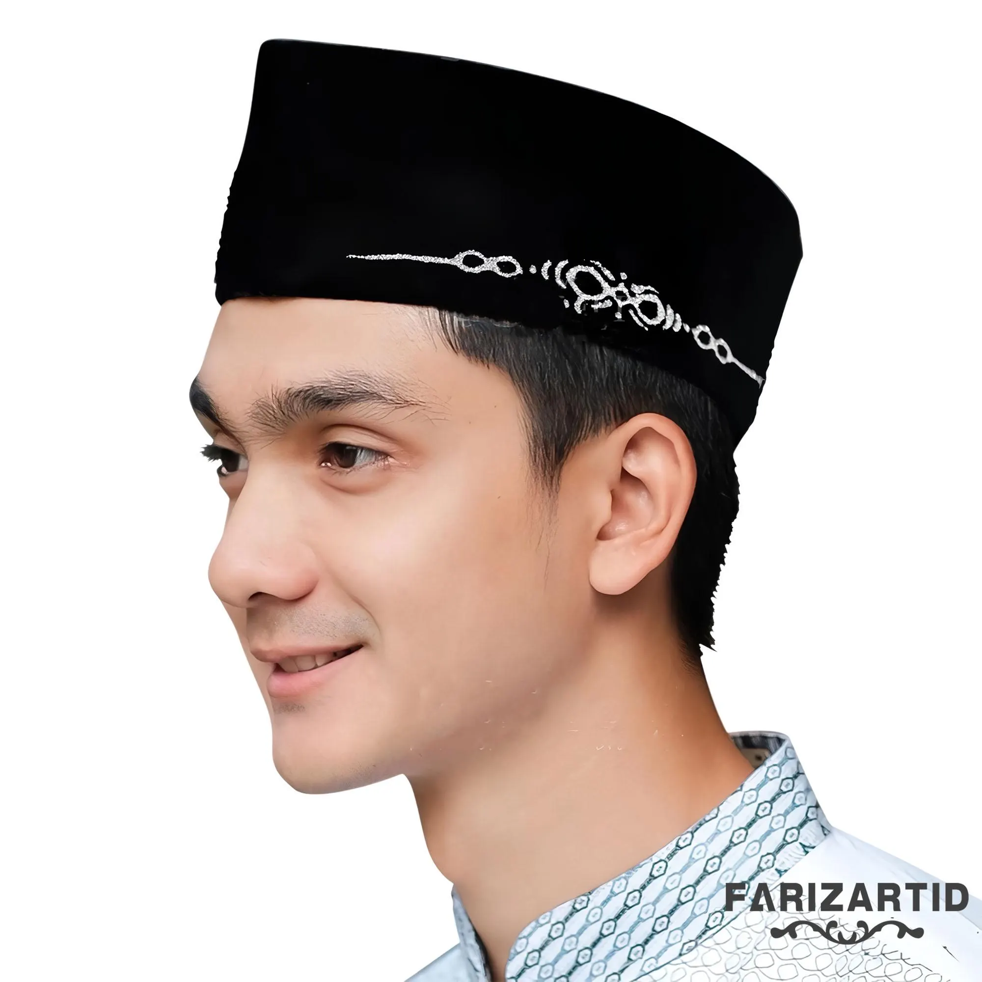 Glade Painted Songkok Hat Elegant and Comfortable,Prayer Cap,Muslim Knit Cap,Religious Cap,Handmade Peci,Muslim Beanie