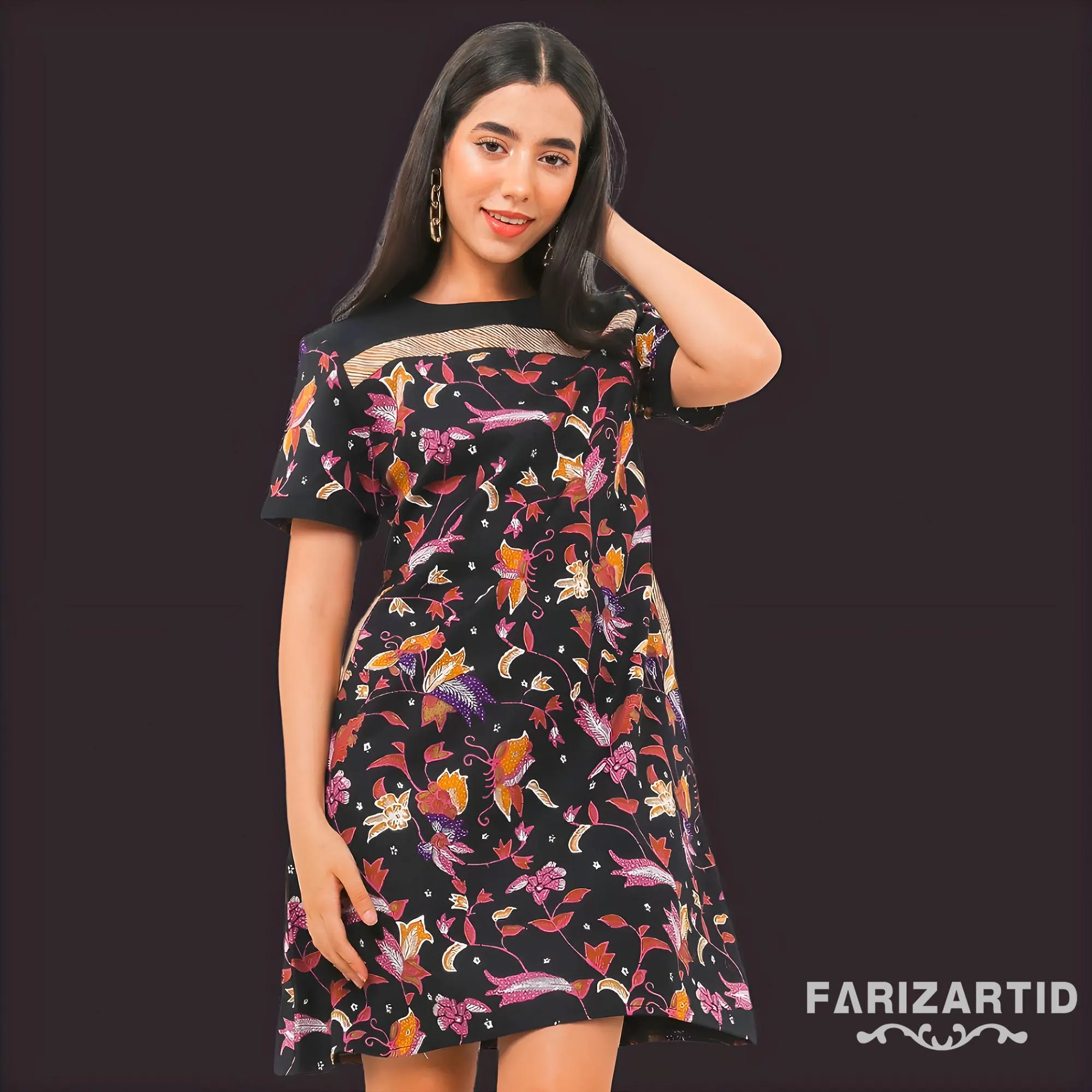 Arjuna Weda Batik Sackdress for Women Elegant Sawat Butterfly,Batik Dress, Boho Dress, Ethnic Dress, Midi Dress, Maxi dress, Bohemian dress