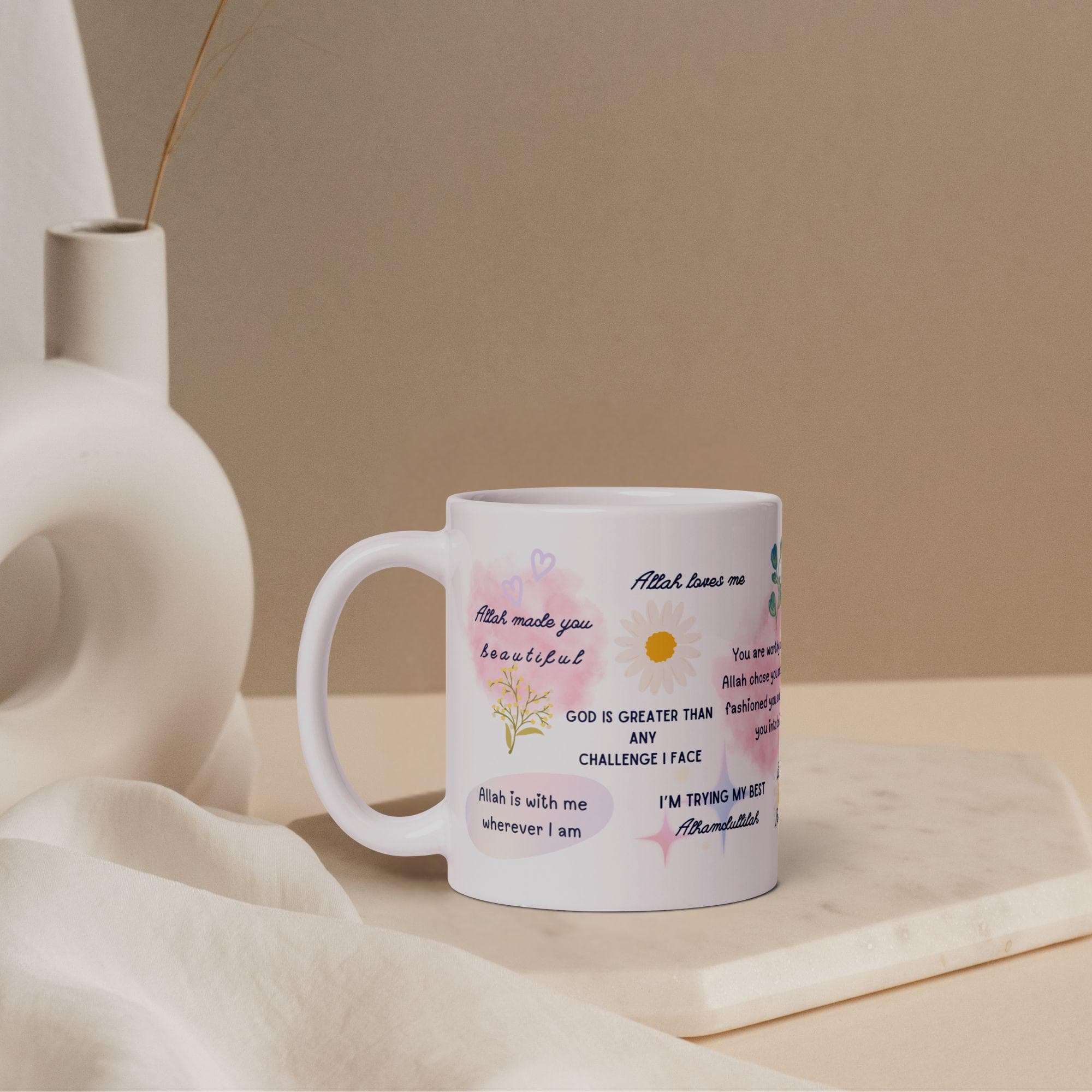 Islamic Affirmations Mug, Dhikr and Islamic reminders Mug, Muslim Hijabi gift, - image 3