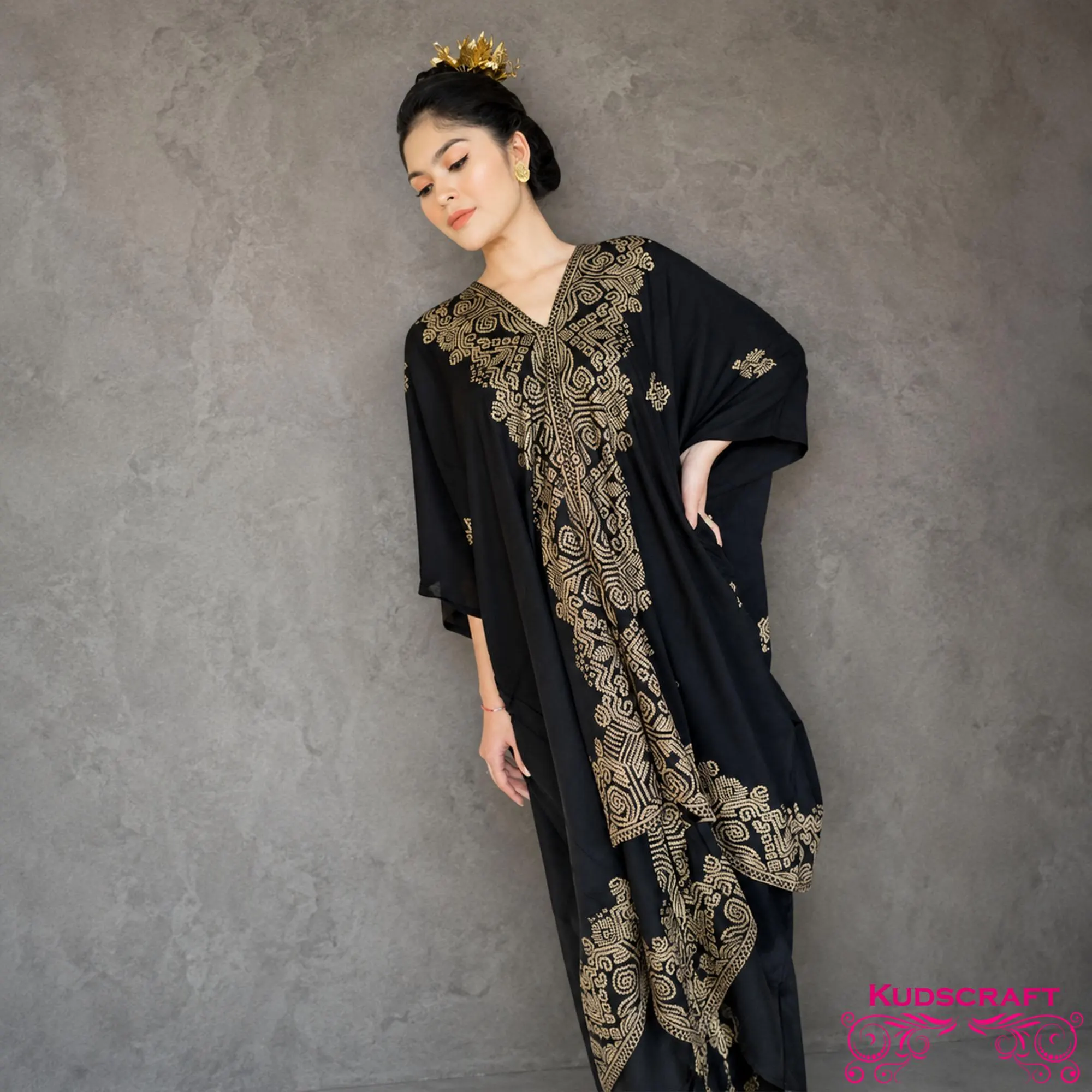 Kaftan Wrap Skirt Set Modern Batik Bali Pattern