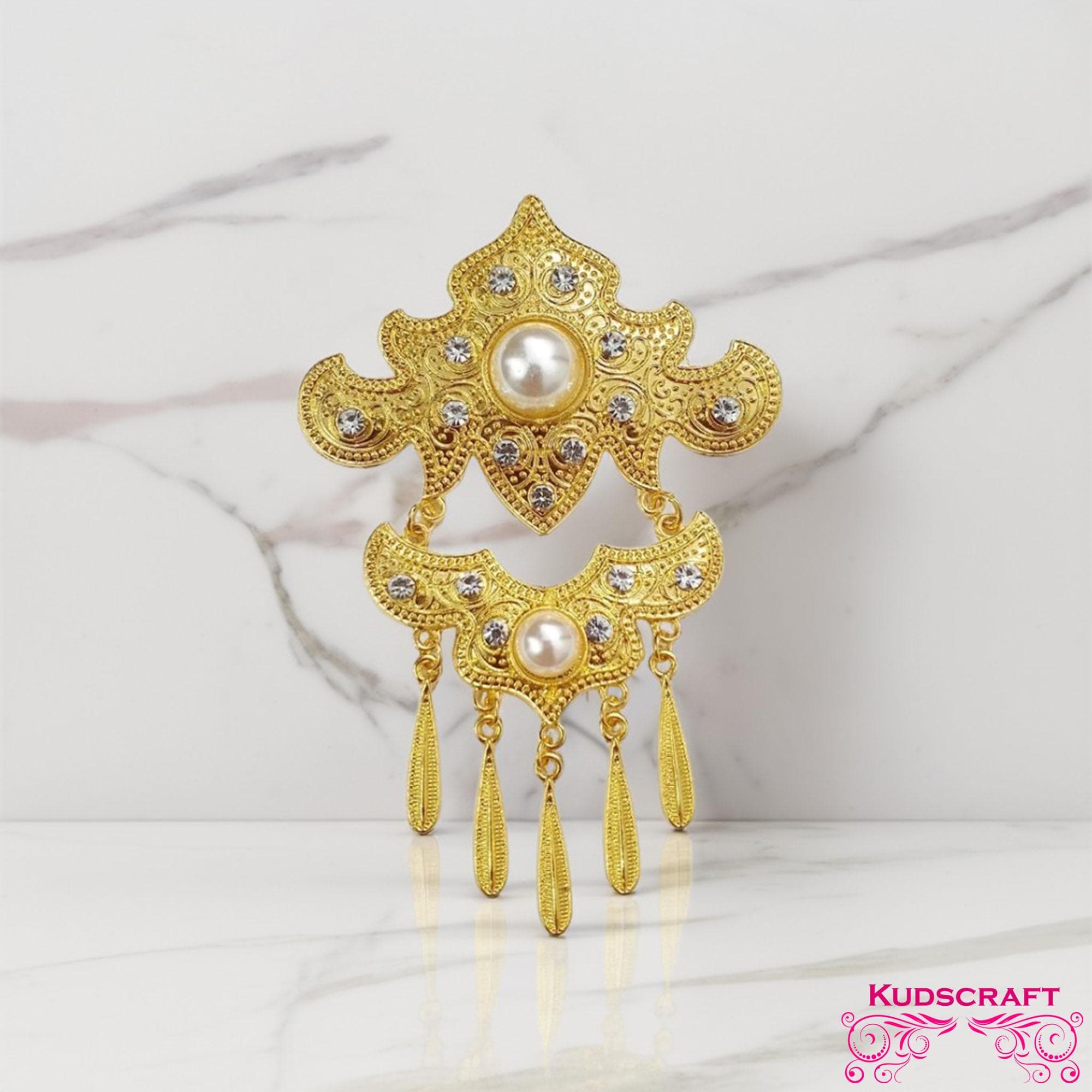 Stacked Ethnic Brooch for Traditional Kebaya, kebaya Brooch, Traditional Brooch, Elegant Brooch, Ethnic brooch, Wedding brooch