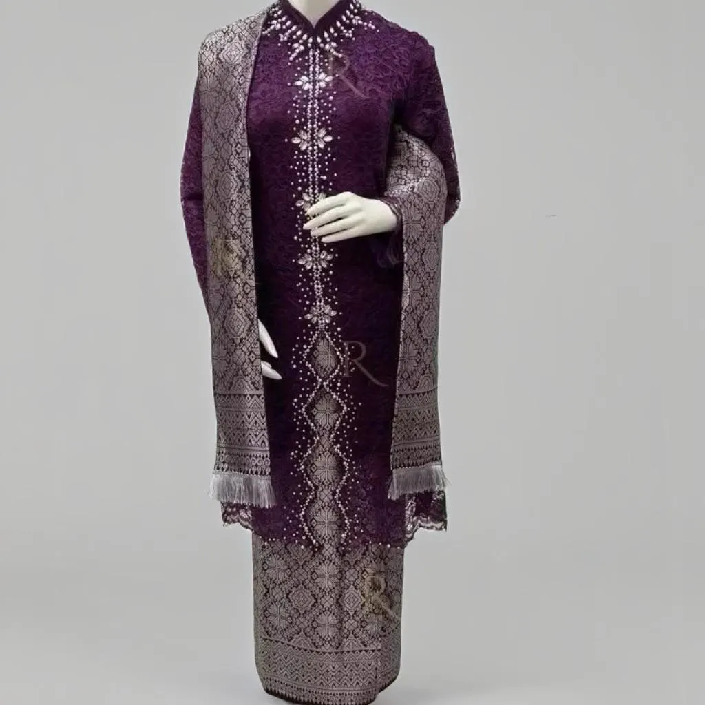 Yura Kebaya with Skirt Elegant Ethnic Wear Modern Kebaya Set Songket - image 2
