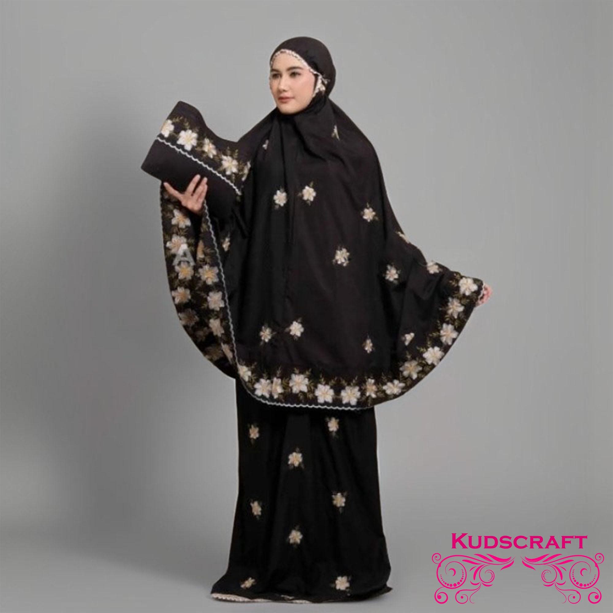 Arra Adsila Women Embroidered Prayer Set, Women Prayer Set, Prayer Dress, Mukena, Prayer Set, Prayer clothes