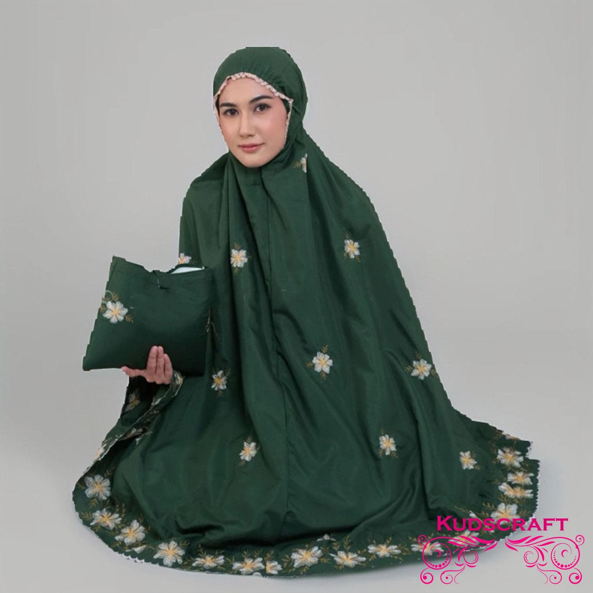 Arra Adsila Women Embroidered Prayer Set, Women Prayer Set, Prayer Dress, Mukena, Prayer Set, Prayer clothes