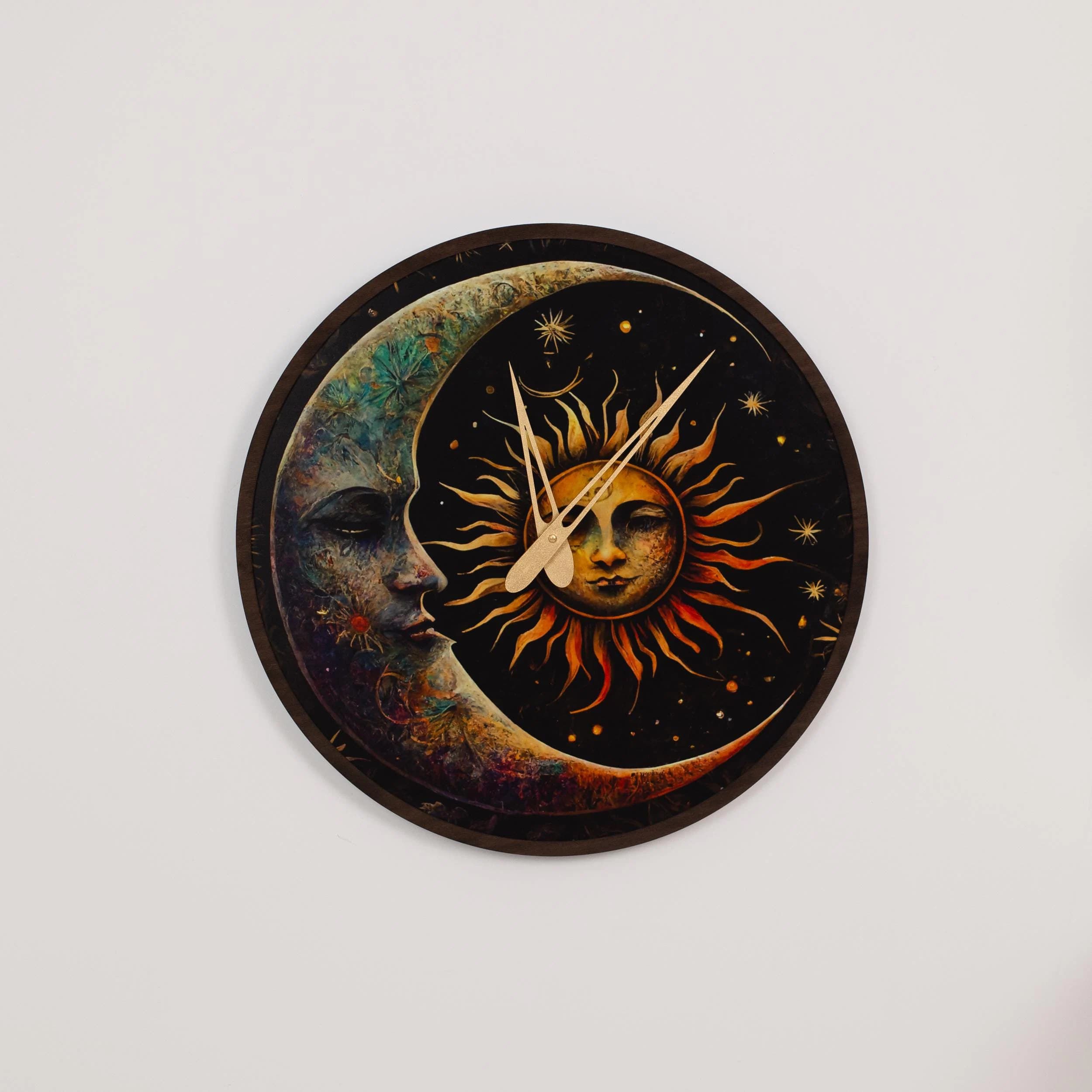 Sun Moon Clock, Moon clock, Sun clock, Lunar wall clock, Fantasy Clock, Astronomical clock, Decorative clock, Acrylic clock