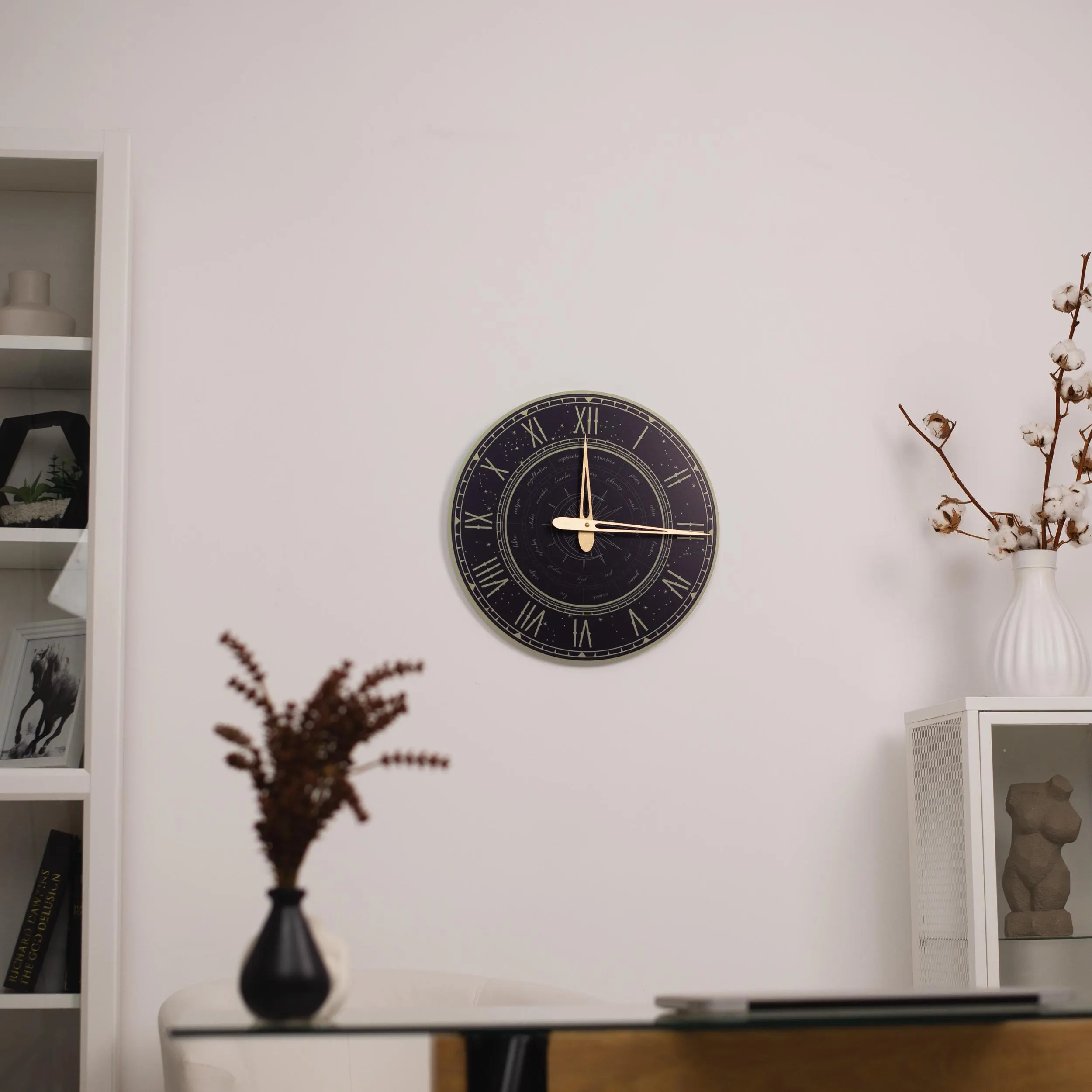 Constellation Clock Wall Art, Minimalist Star Map Timepiece, Wooden Cosmic Night Sky Decor, Modern Astronomical Wall Clock,Nordic Home Decor