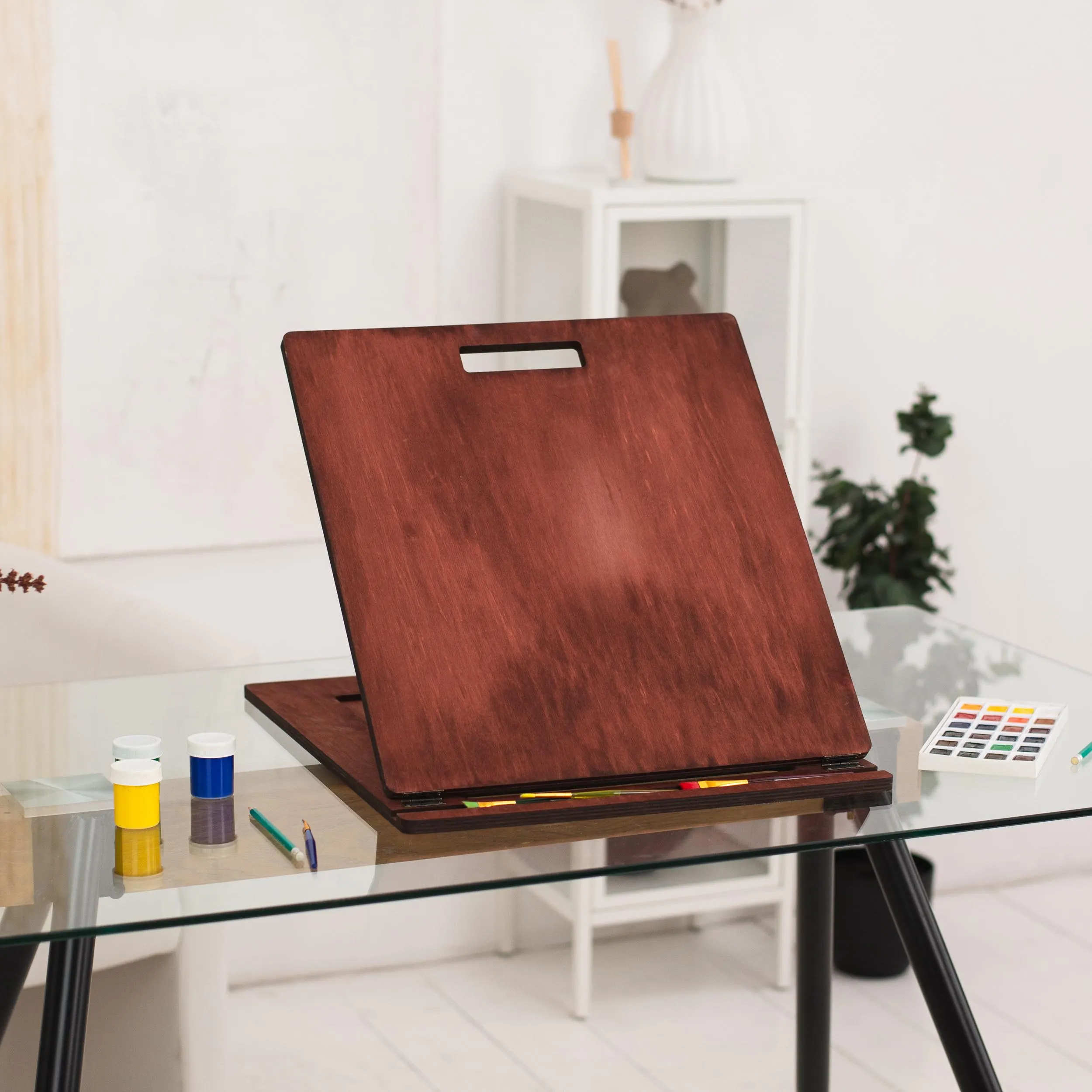 Portable lap easel, Adjustable drawing board, Sketching board, ,Drafting board, Painting board wooden, Adjust art desk, Desktop easel