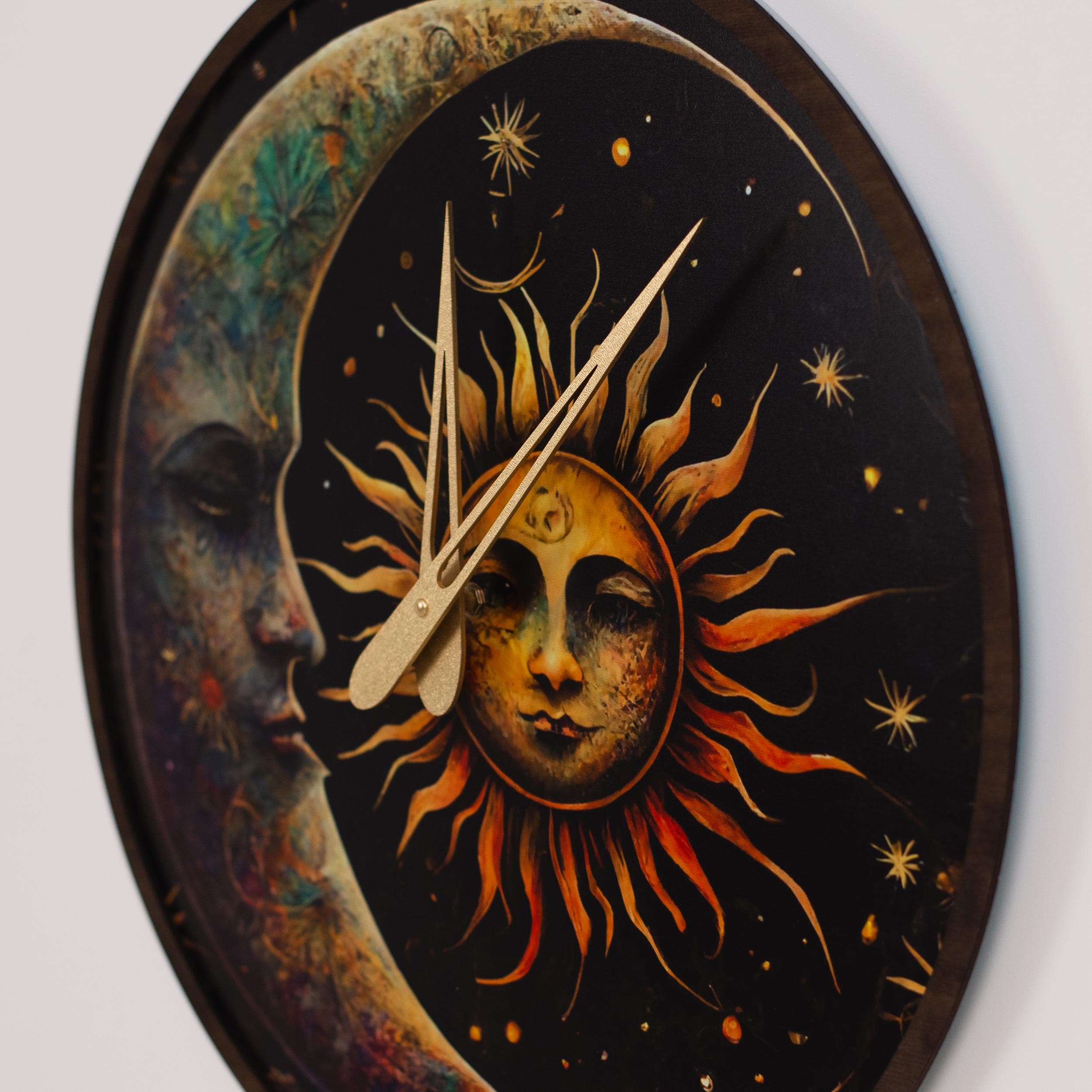 Sun Moon Clock, Moon clock, Sun clock, Lunar wall clock, Fantasy Clock, Astronomical clock, Decorative clock, Acrylic clock - image 3