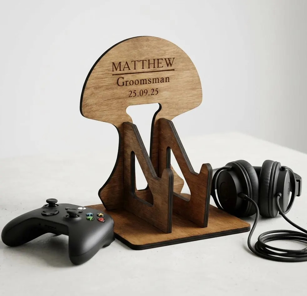 Custom Headset Controller Stand, Gaming Headset Holder, Custom Gaming Stand, Headphone and Controller Holder, Gaming Desk Organizer - image 2