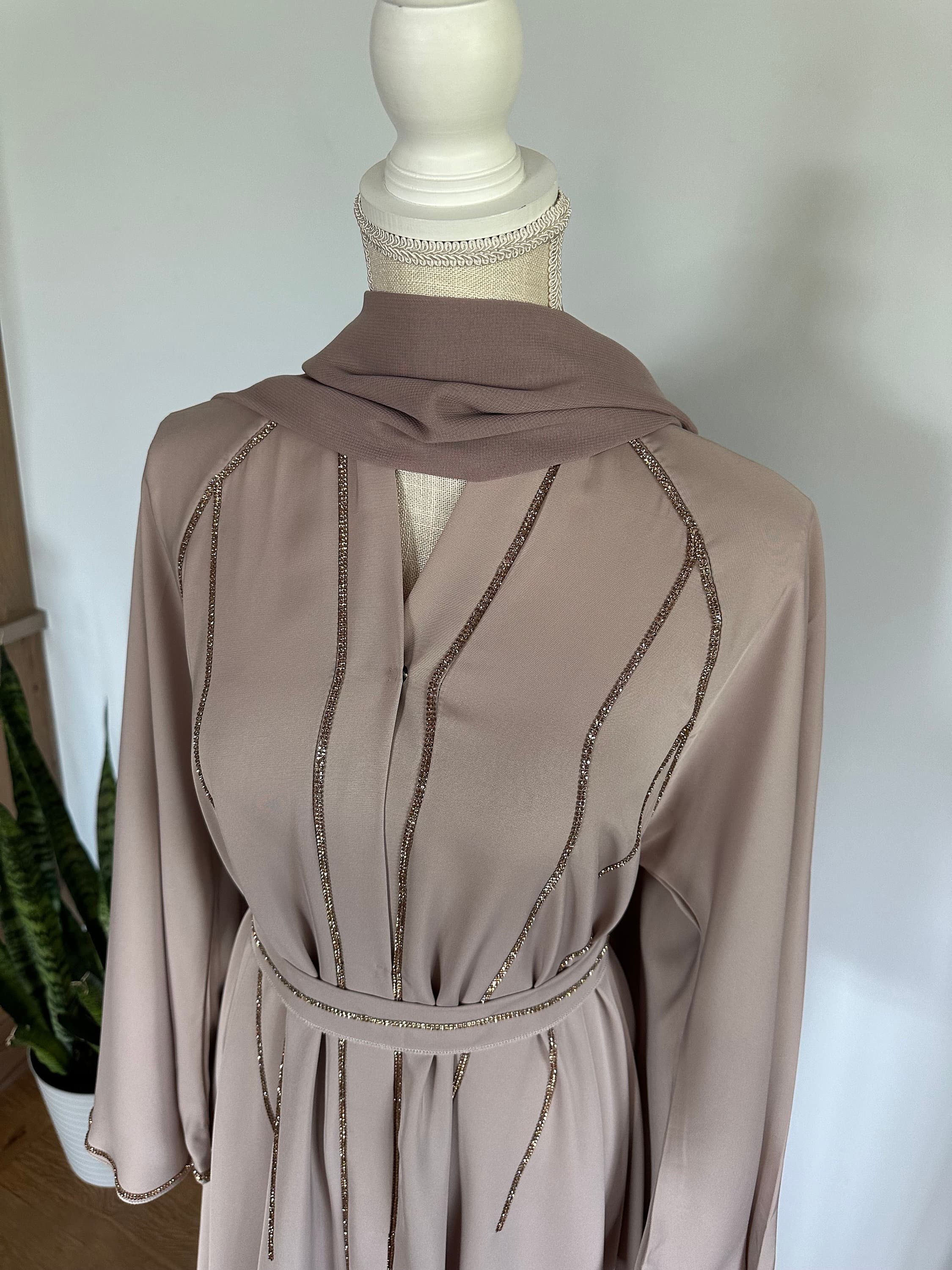 Light Pink Modest Dubai Abaya, Women's Abaya - image 5