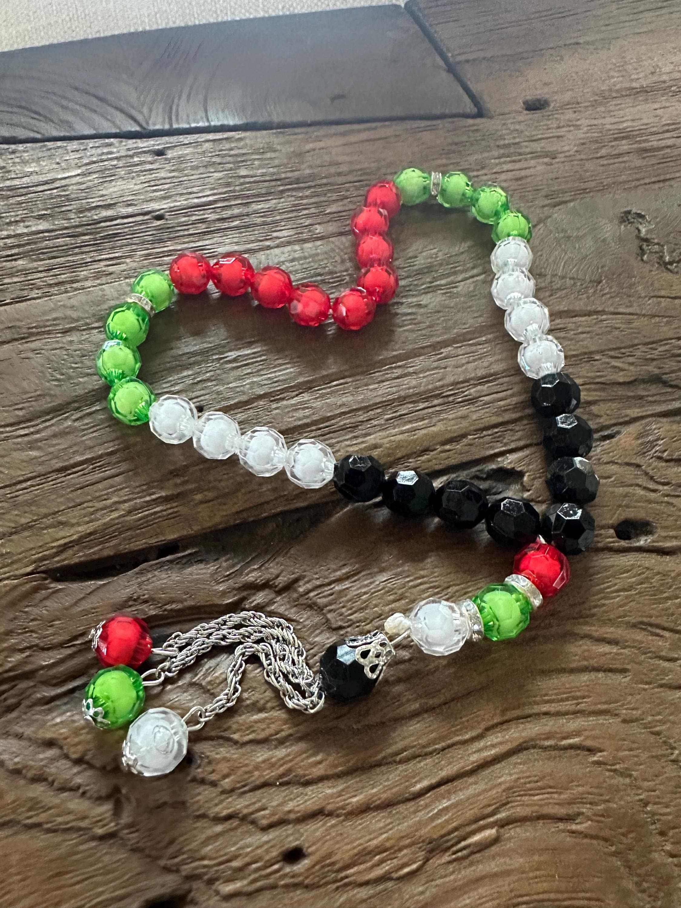Palestinian-Themed Prayer Beads, Palestinian Pride Gift, Tasbih, Misbaha, Party Favor