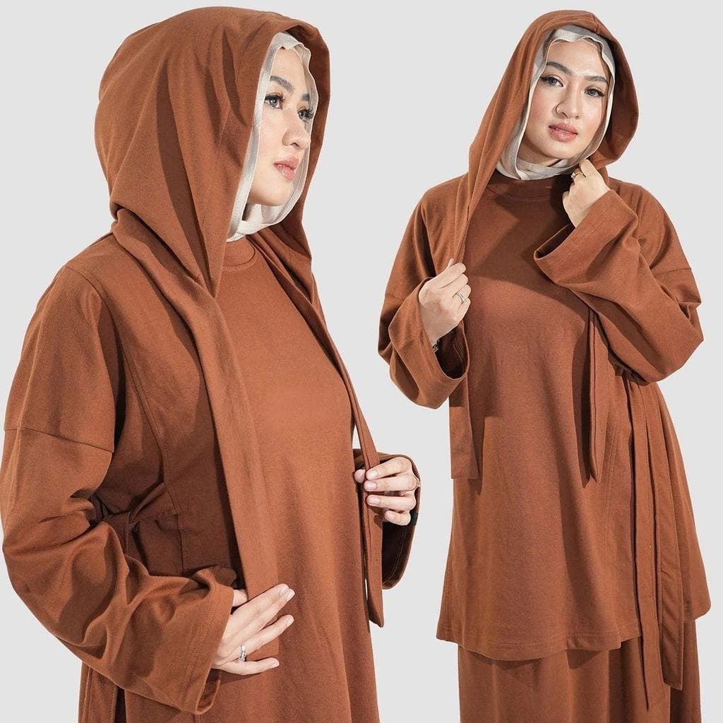 Women Modest Loose Top and Skirt Set