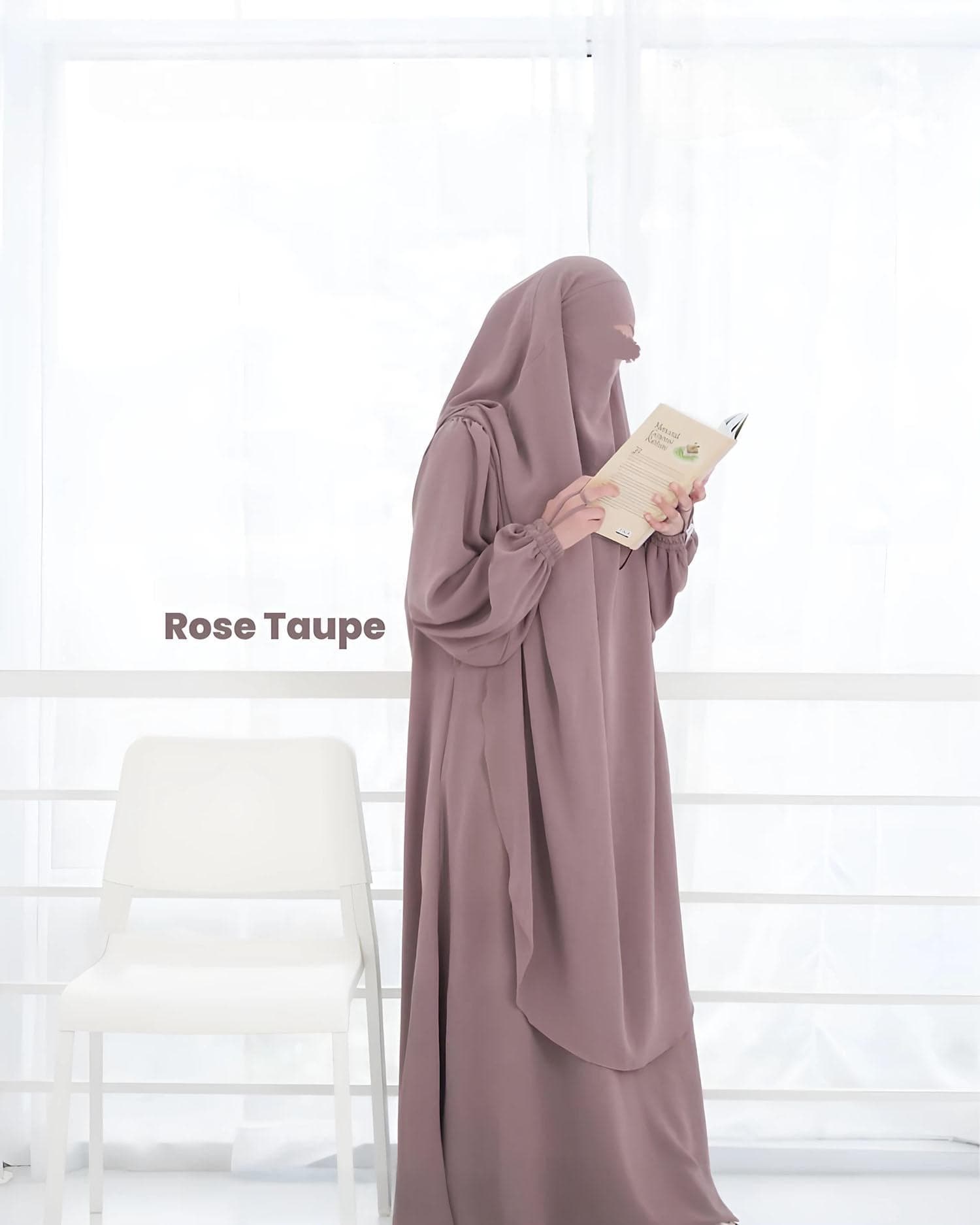 Modest Abaya Khimar Set: Azzura Crinkle Islamic Prayer Dress - image 4