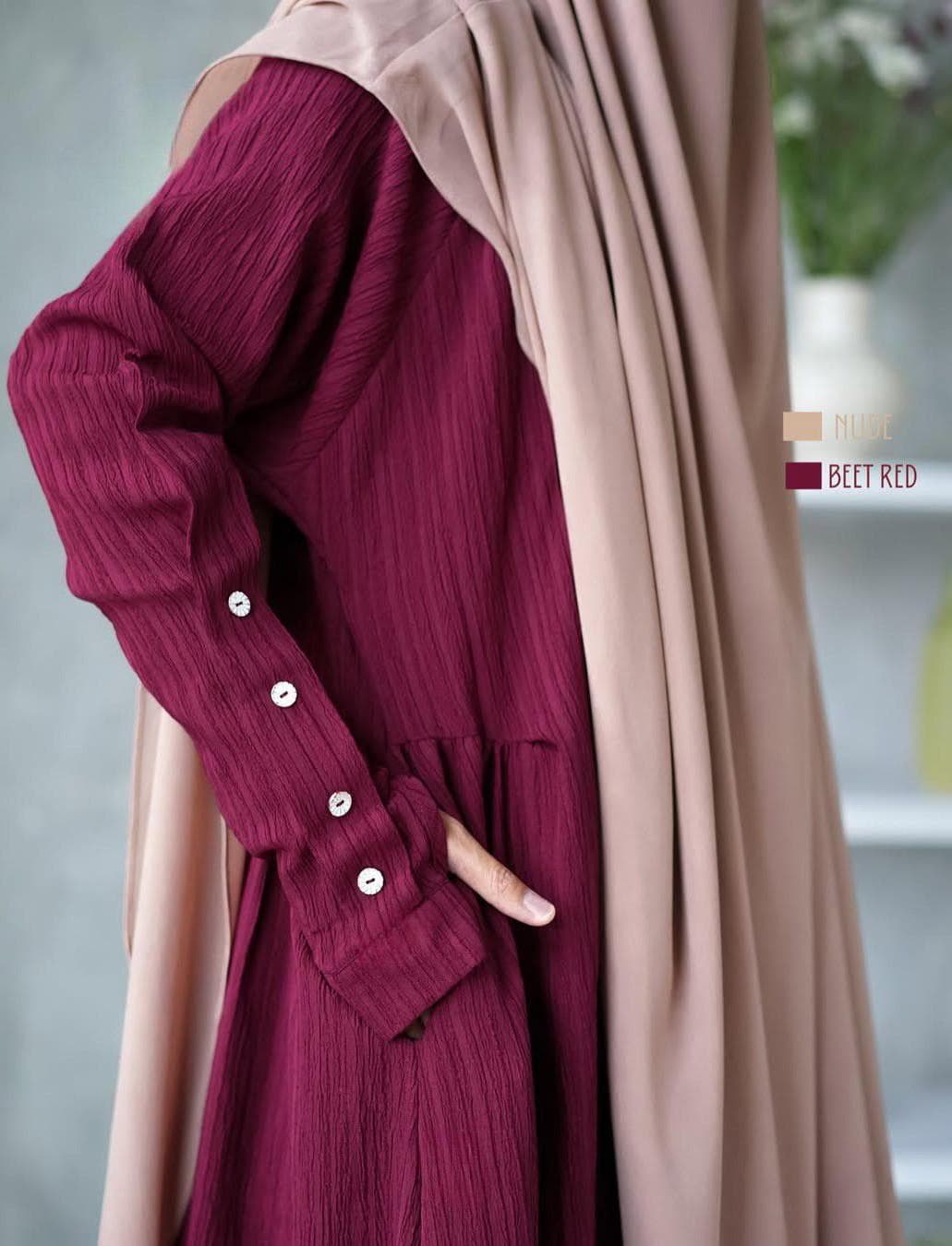 Elegant Abaya Khimar Set: Korean Collar Muslim Prayer Dress - image 4