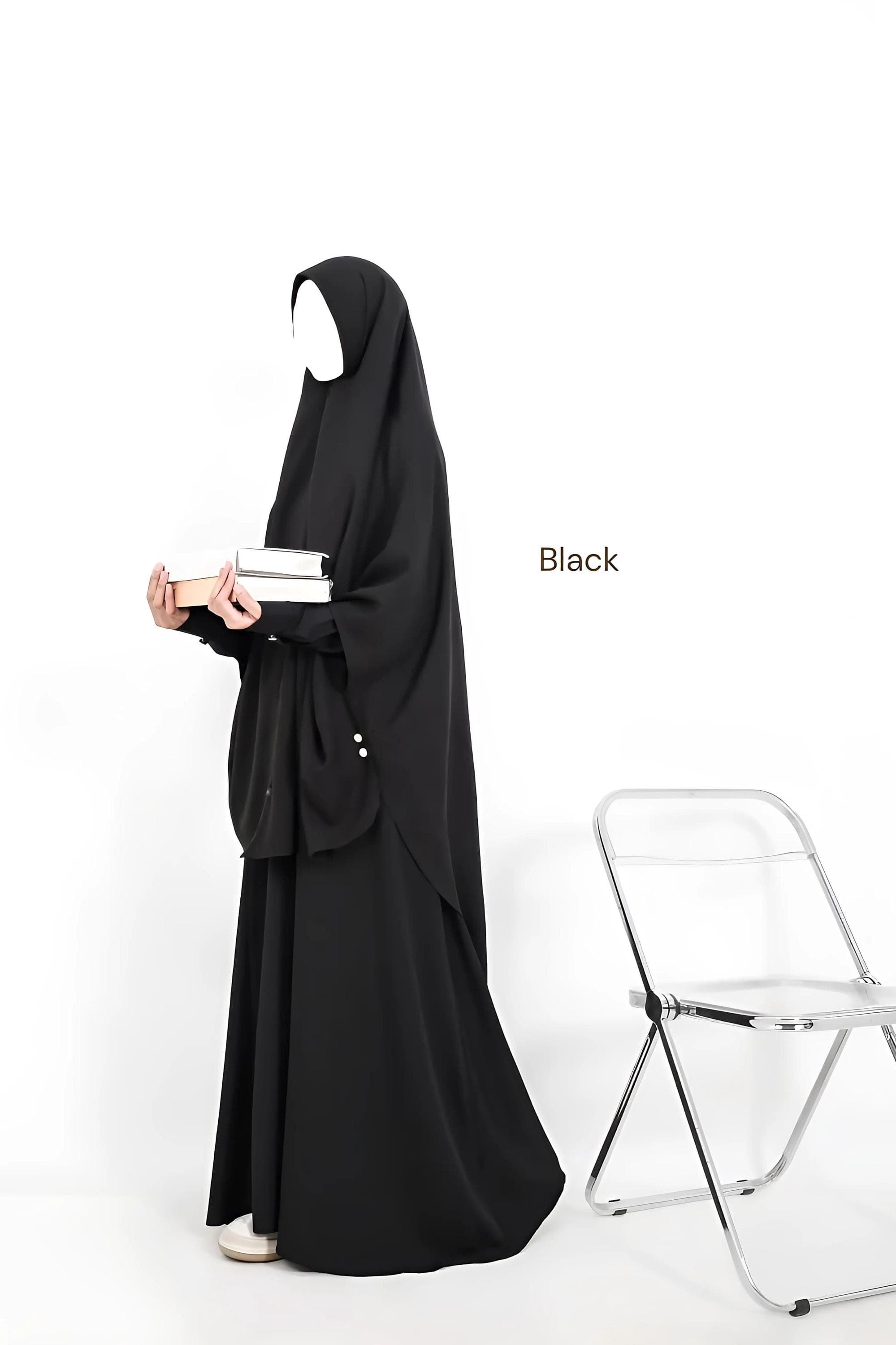 Modern French Khimar Abaya Set: Modest Muslim Prayer Outfit - image 4
