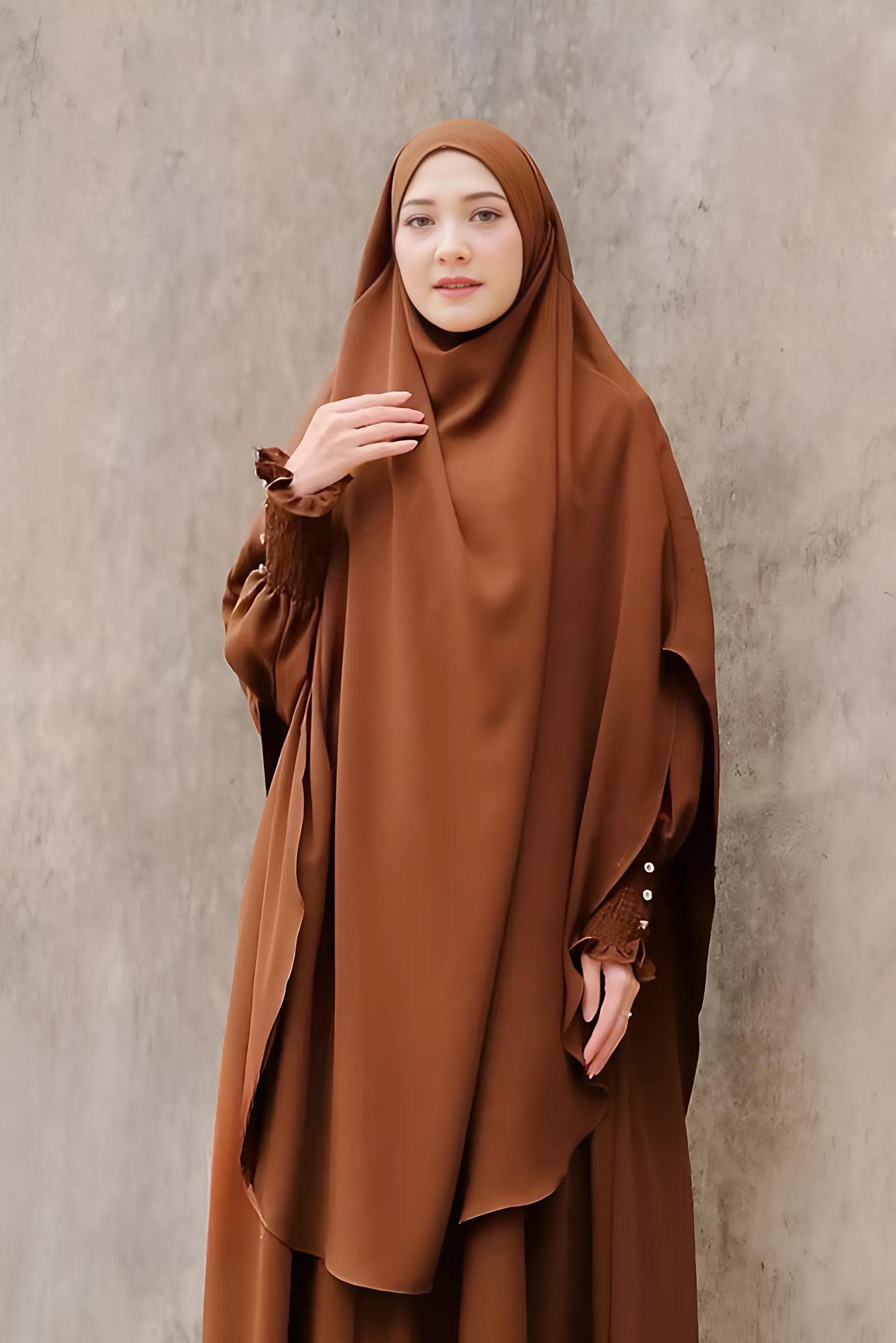 Luxury Anti UV Abaya French Khimar Set: Modest Muslim Prayer Outfit - image 5