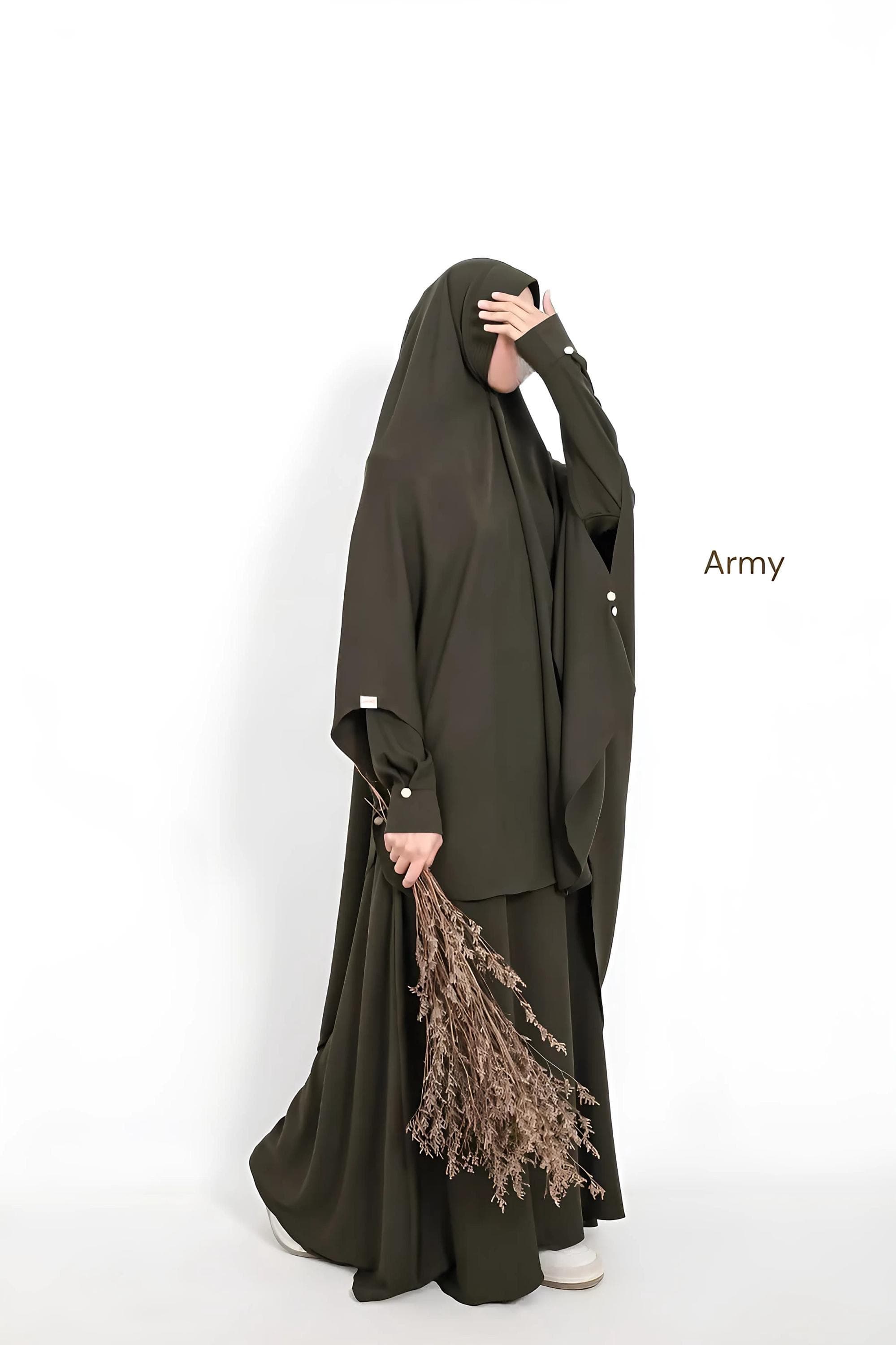 Modern French Khimar Abaya Set: Modest Muslim Prayer Outfit - image 3