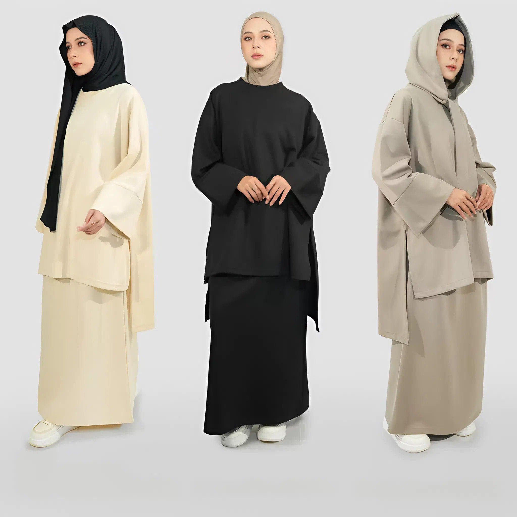 Russian Cotton Muslim Hoodie Set | Modest Loungewear, Wudhu Friendly