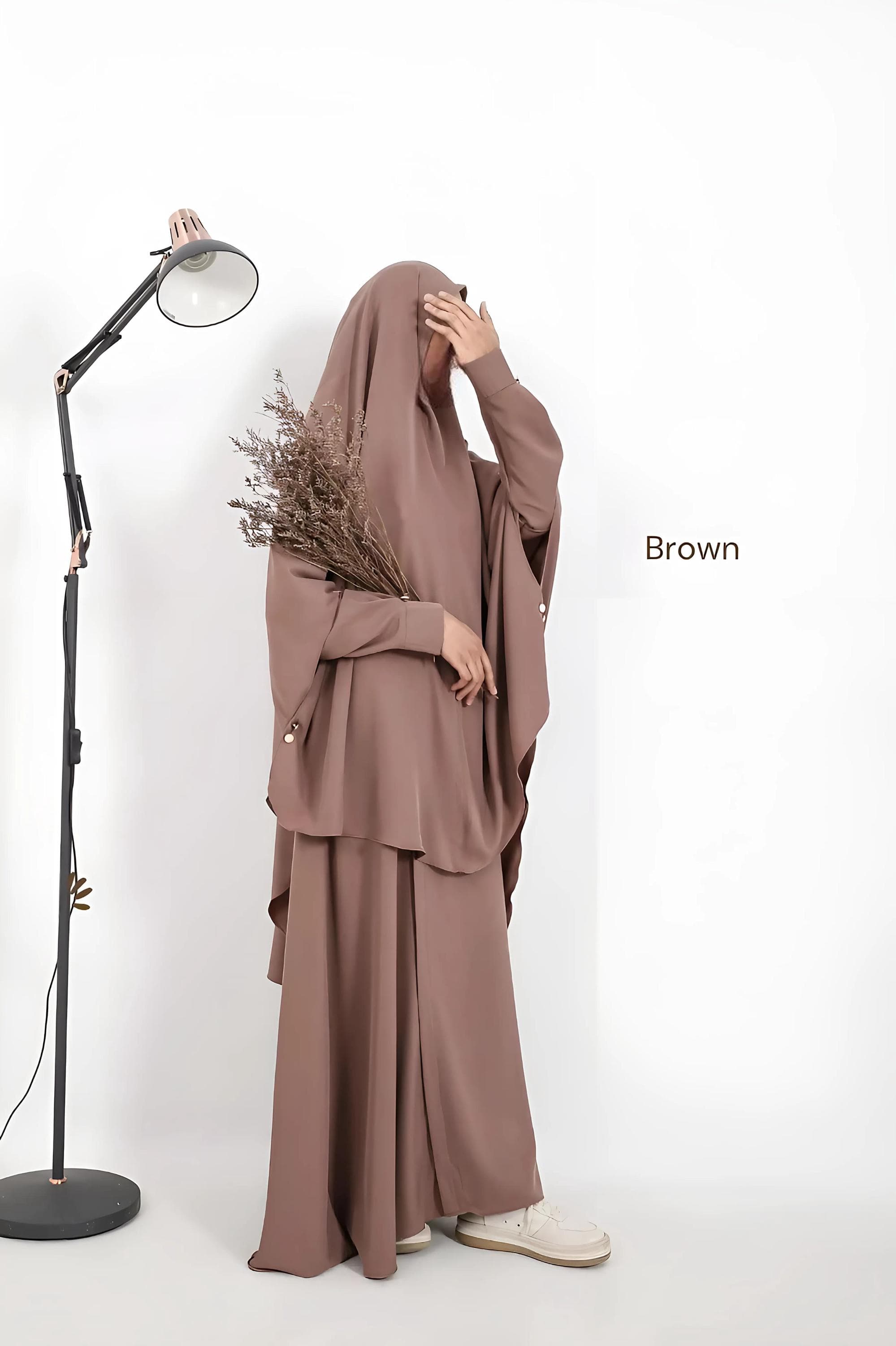 Modern French Khimar Abaya Set: Modest Muslim Prayer Outfit - image 5