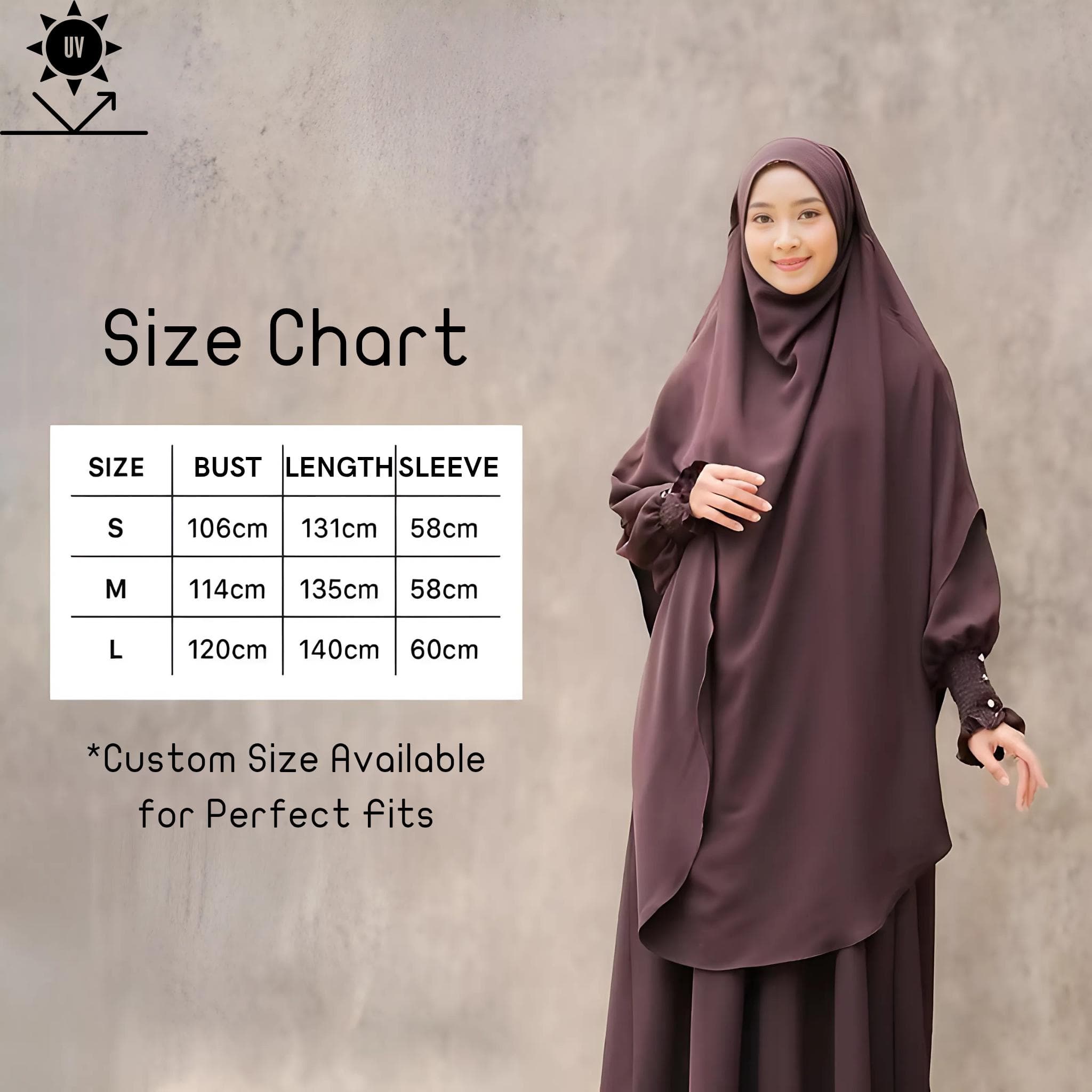 Luxury Anti UV Abaya French Khimar Set: Modest Muslim Prayer Outfit - image 3